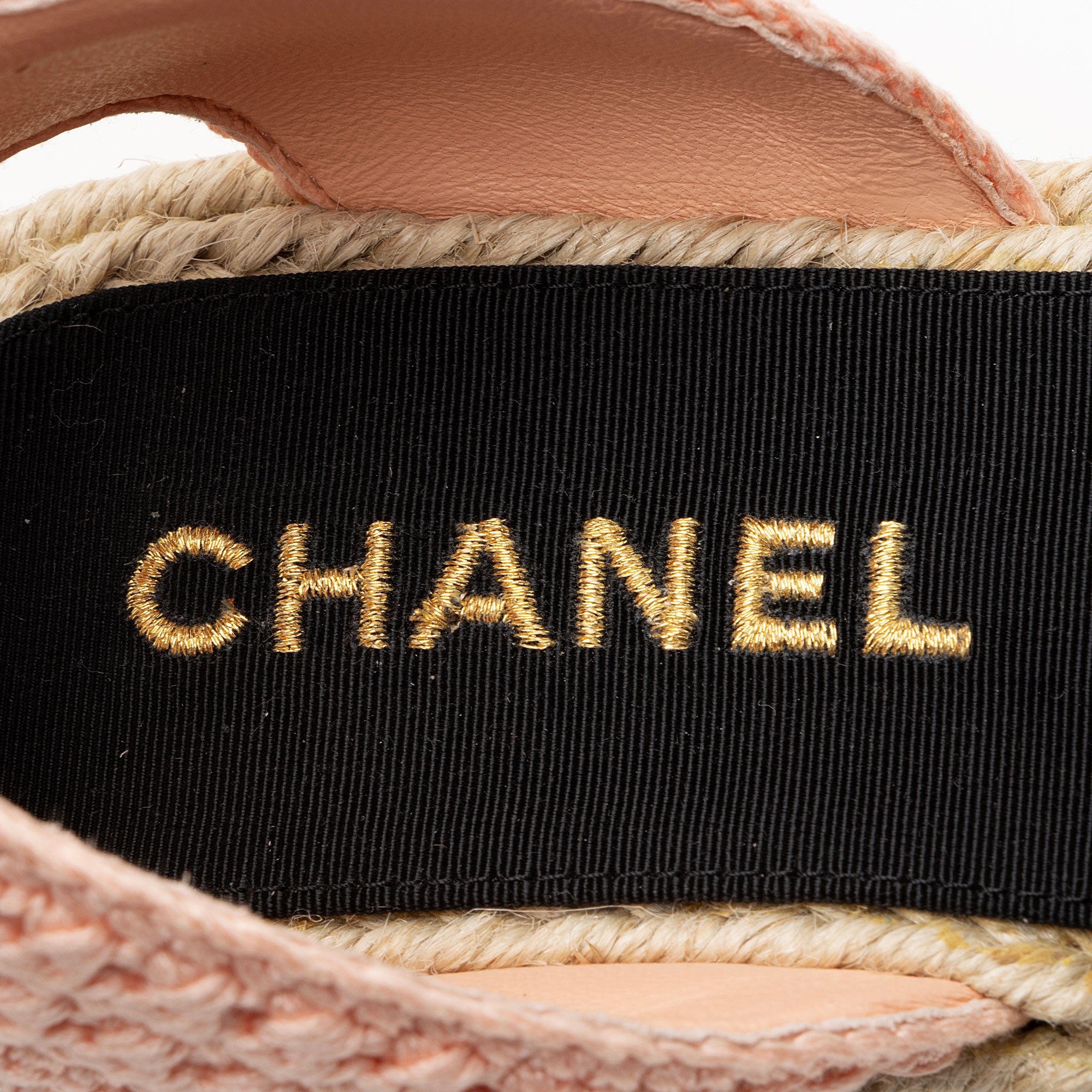 Chanel Embroidered Grosgrain CC Espadrilles - Size 6 / 36