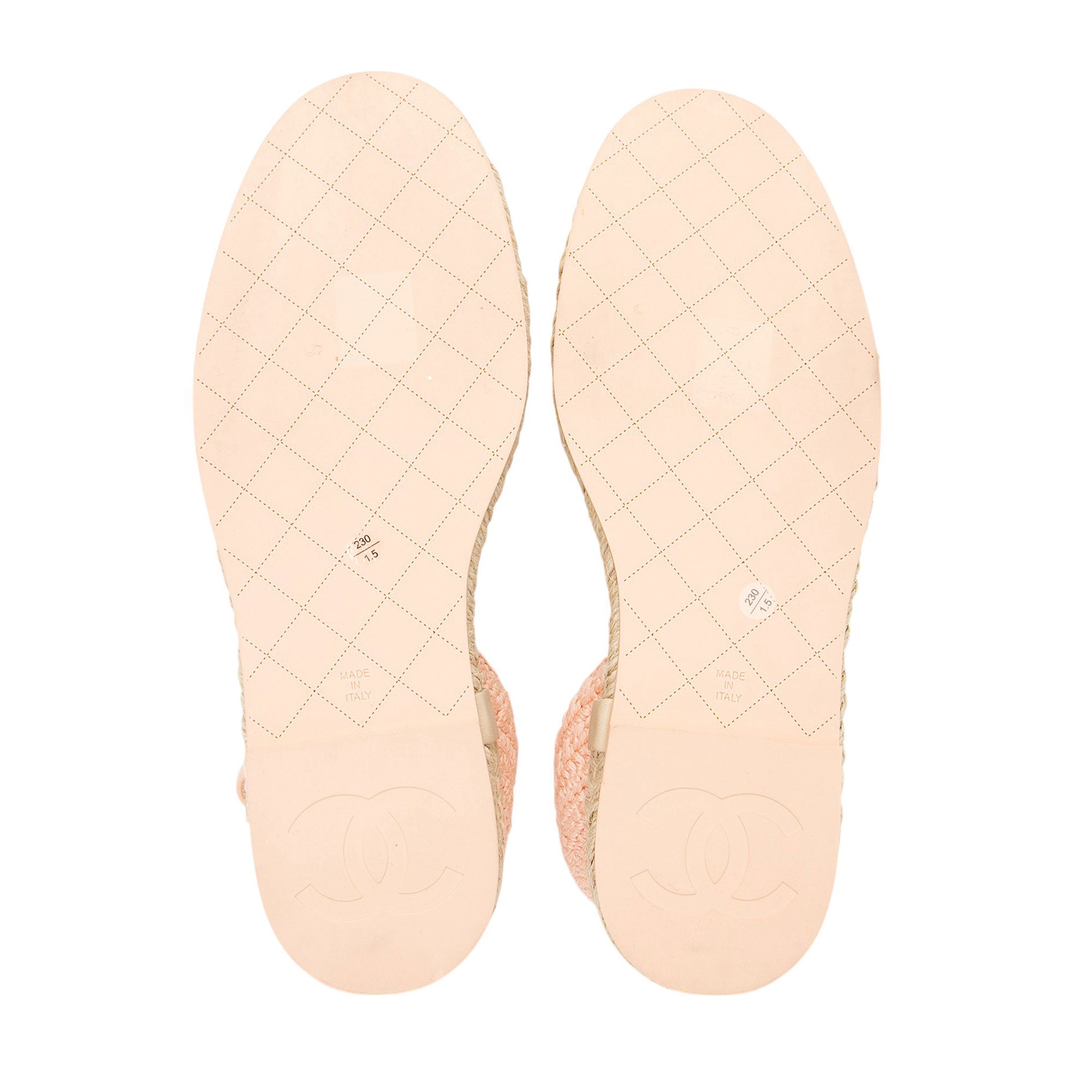 Chanel Embroidered Grosgrain CC Espadrilles - Size 6 / 36