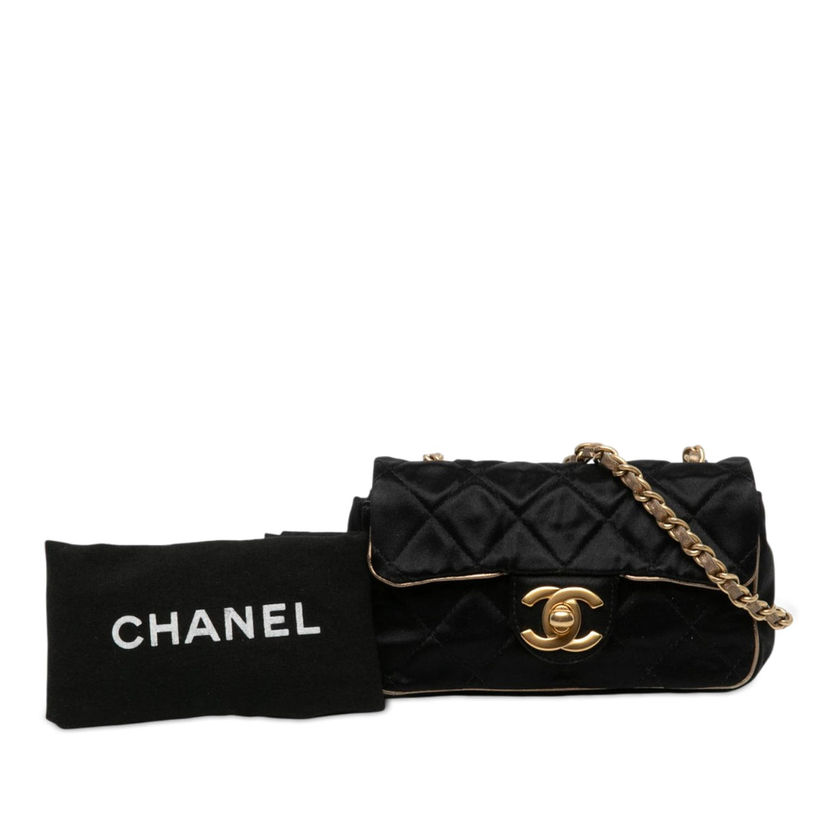 Chanel Extra Mini Quilted Satin Flap