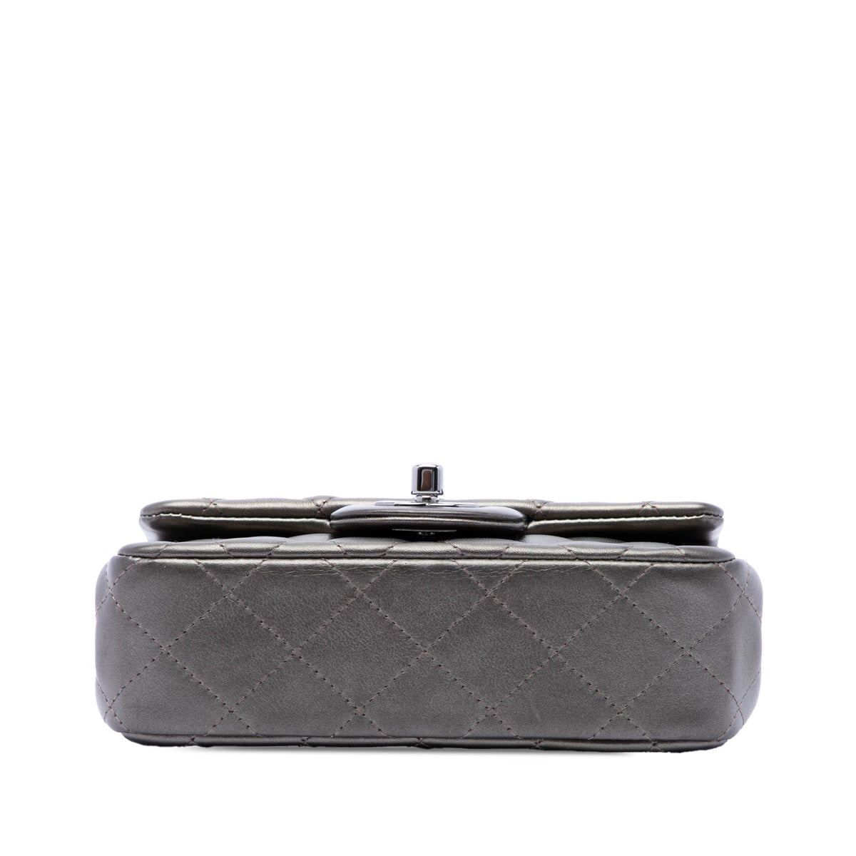 Chanel Extra Mini Rectangular Classic Metallic Lambskin Single Flap