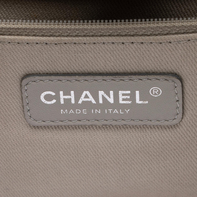 Chanel Glazed Calfskin Deauville Small Tote (SHF-Eal7br)