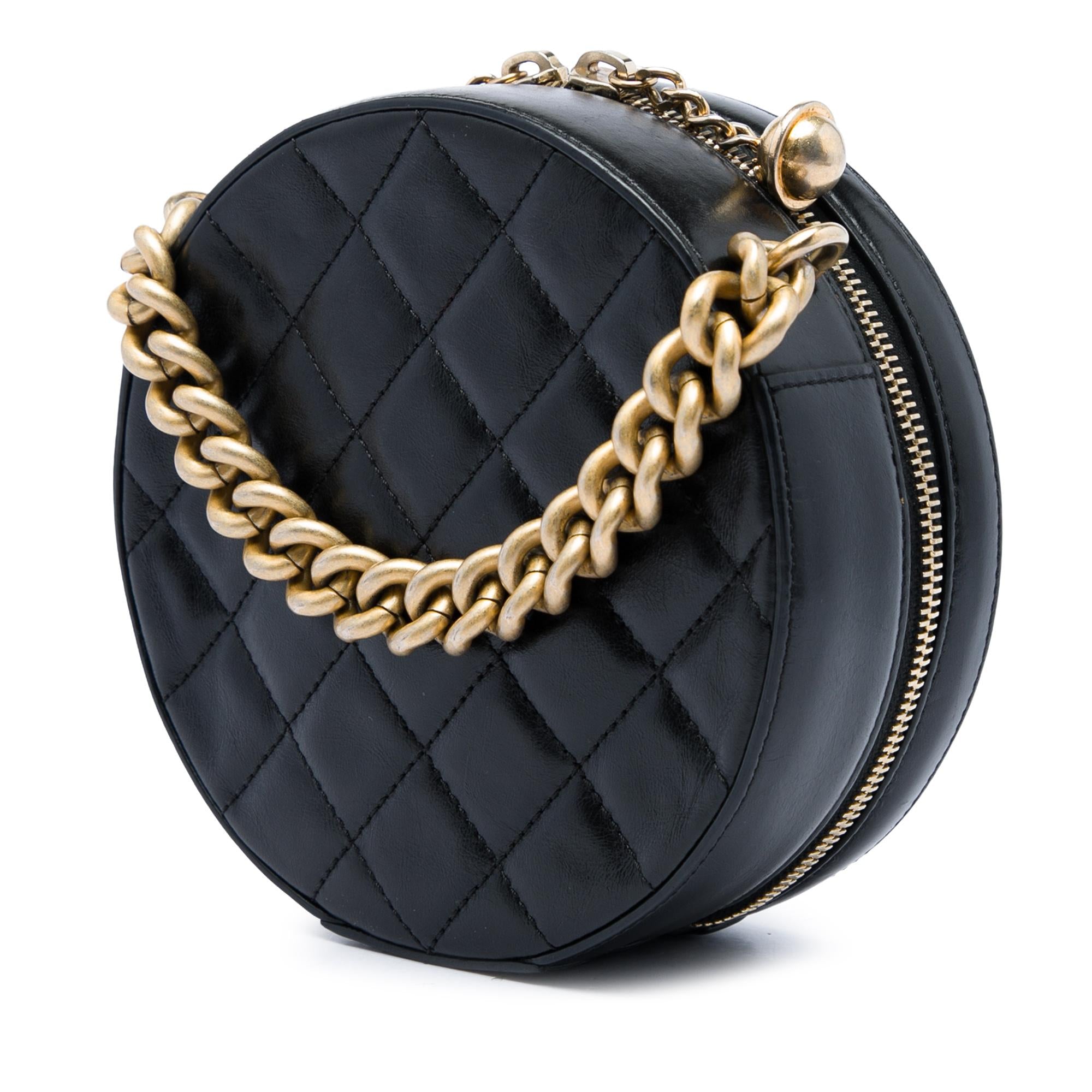 Chanel Glazed Calfskin Round As Earth Evening Bag