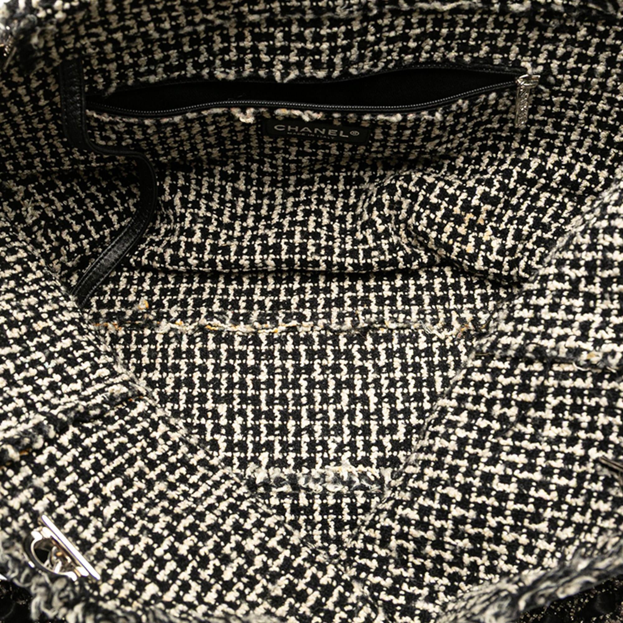 Chanel Glazed Calfskin Tweed Tweedy Shopping Tote