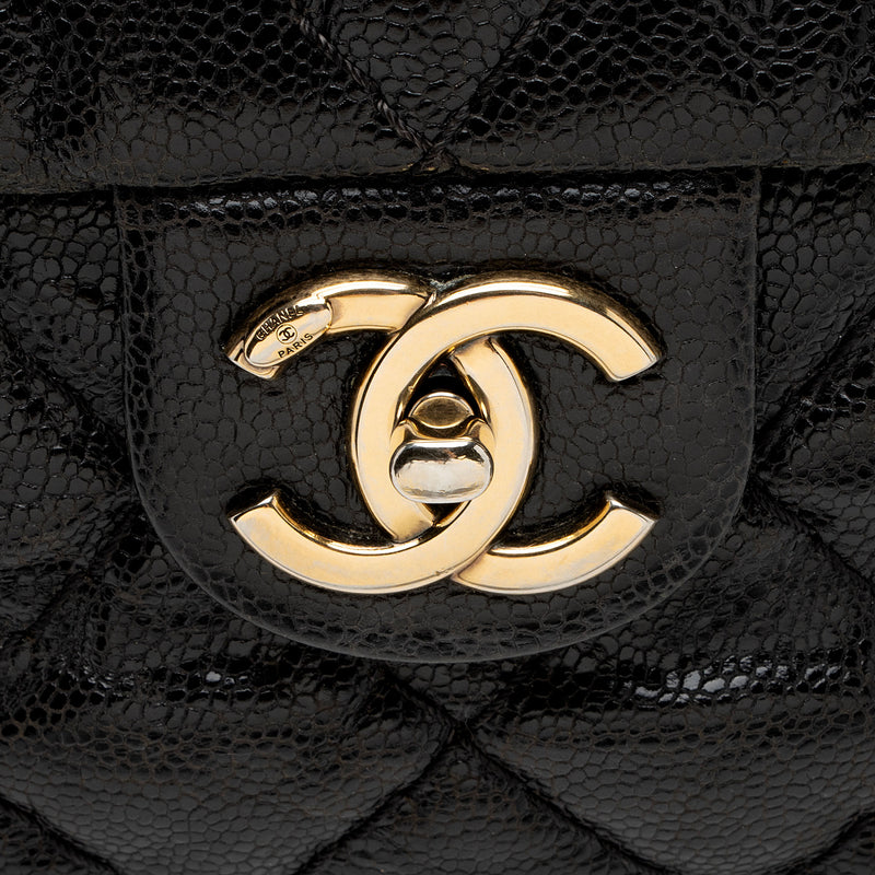 Chanel Glazed Caviar Coco Pleats Messenger Bag (SHF-KGhO50)