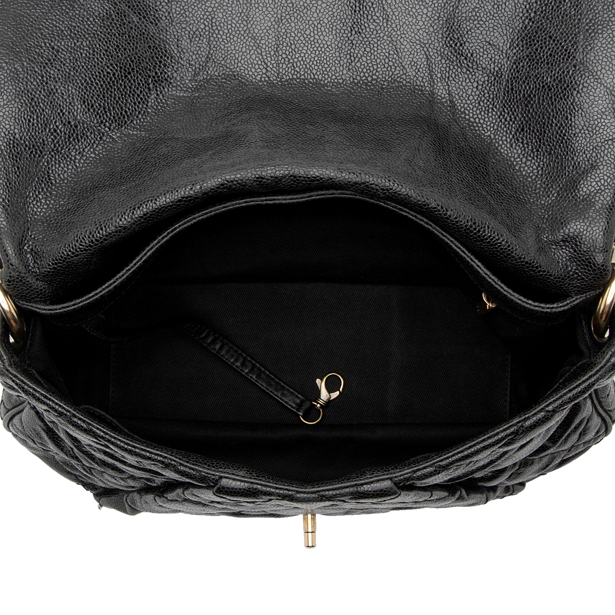 Chanel Glazed Caviar Coco Pleats Messenger Bag (SHF-KGhO50)