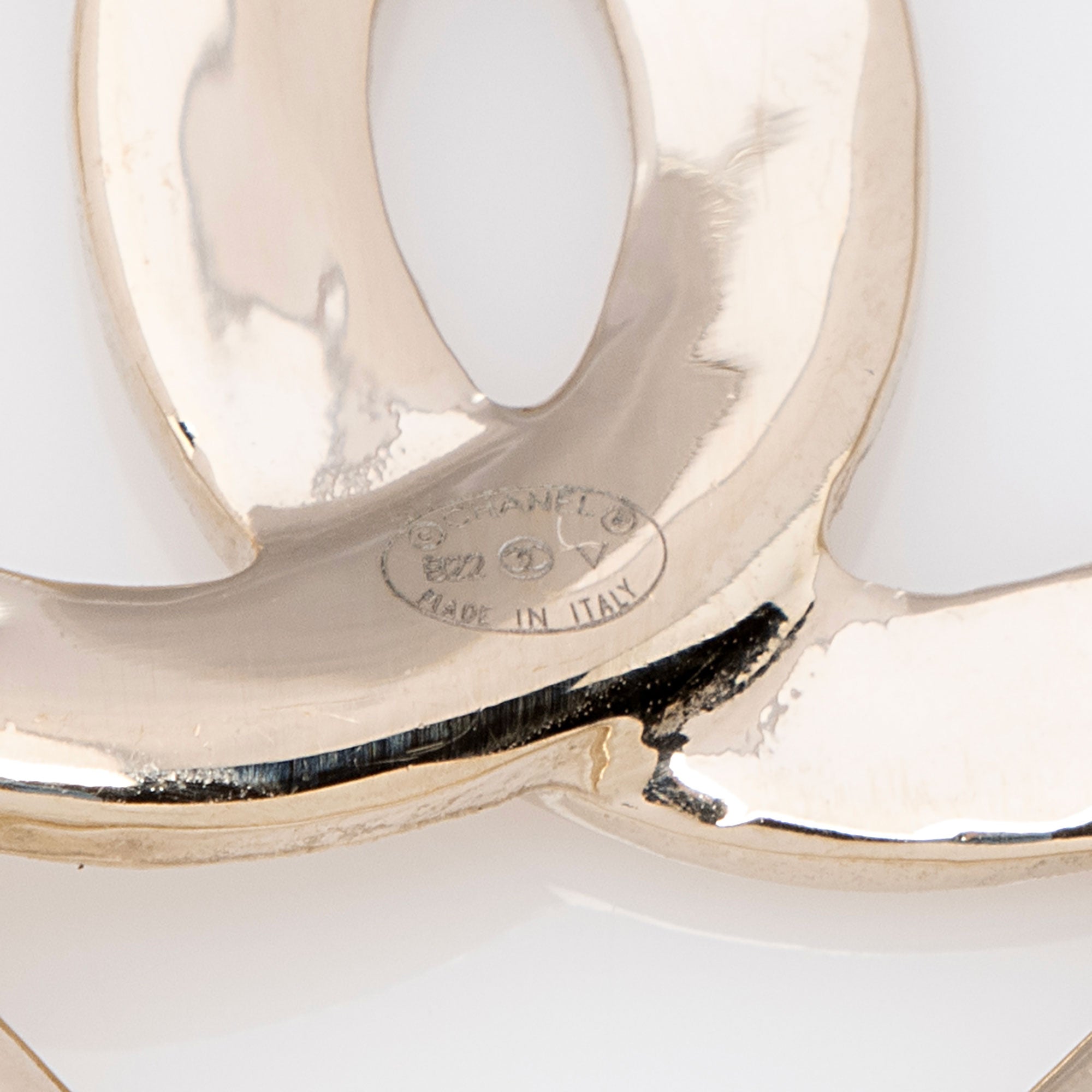 Chanel Coco In Love Heart Hoop Earrings