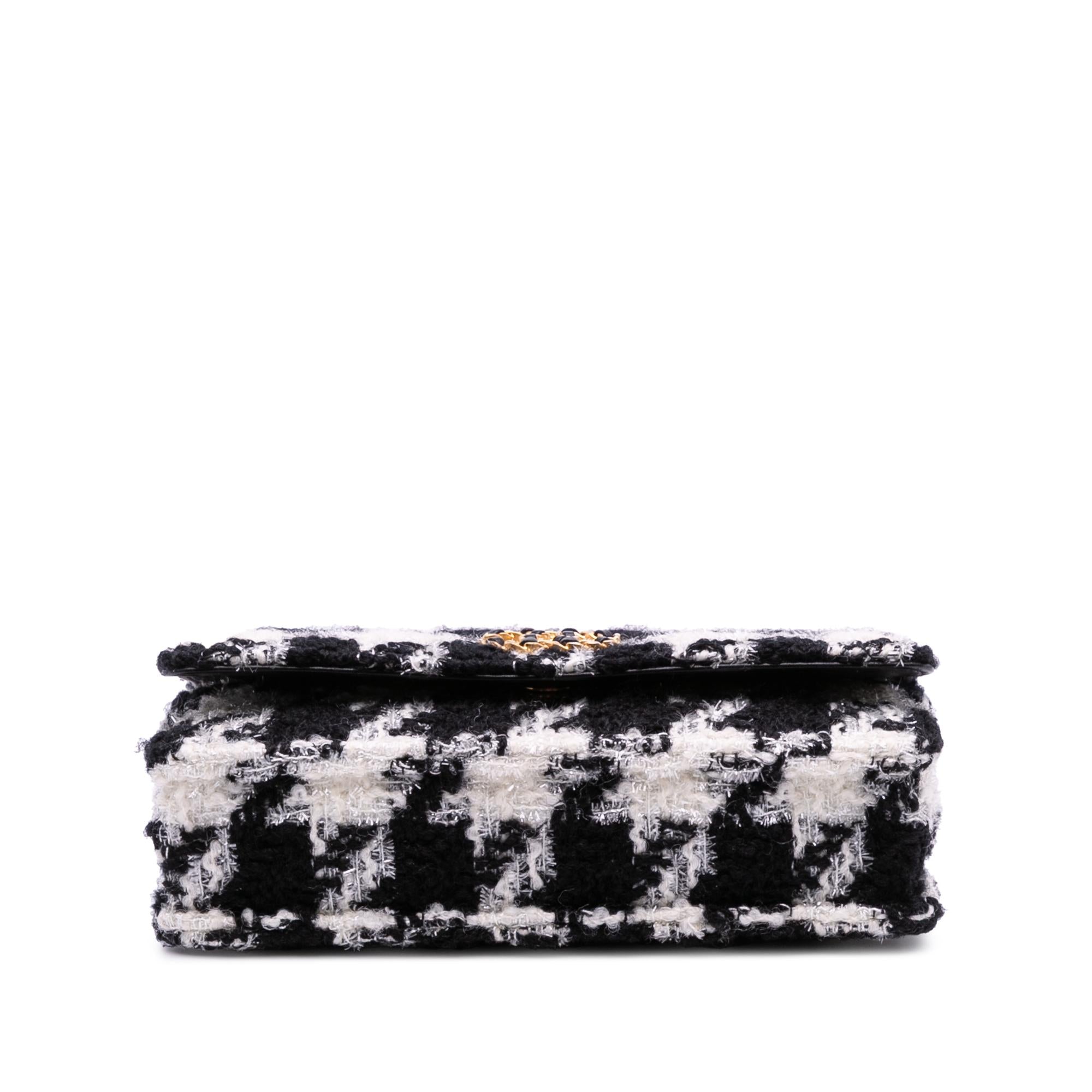 Chanel Houndstooth Tweed 19 Wallet On Chain