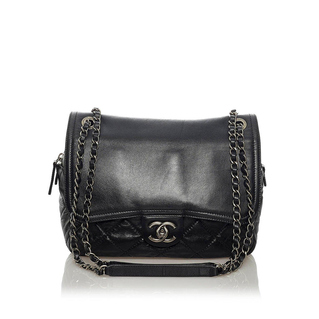 Chanel In The Mix Zip Flap Leather Crossbody Bag (SHG-34482)