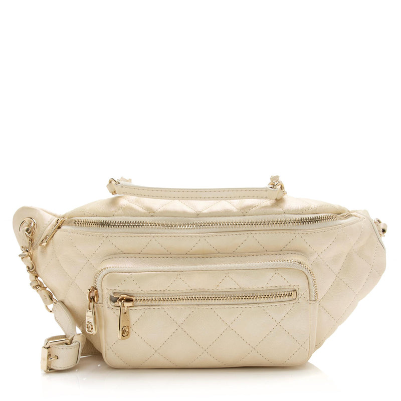 Chanel Iridescent Calfskin All About Waist Belt Bag (SHF-23914
