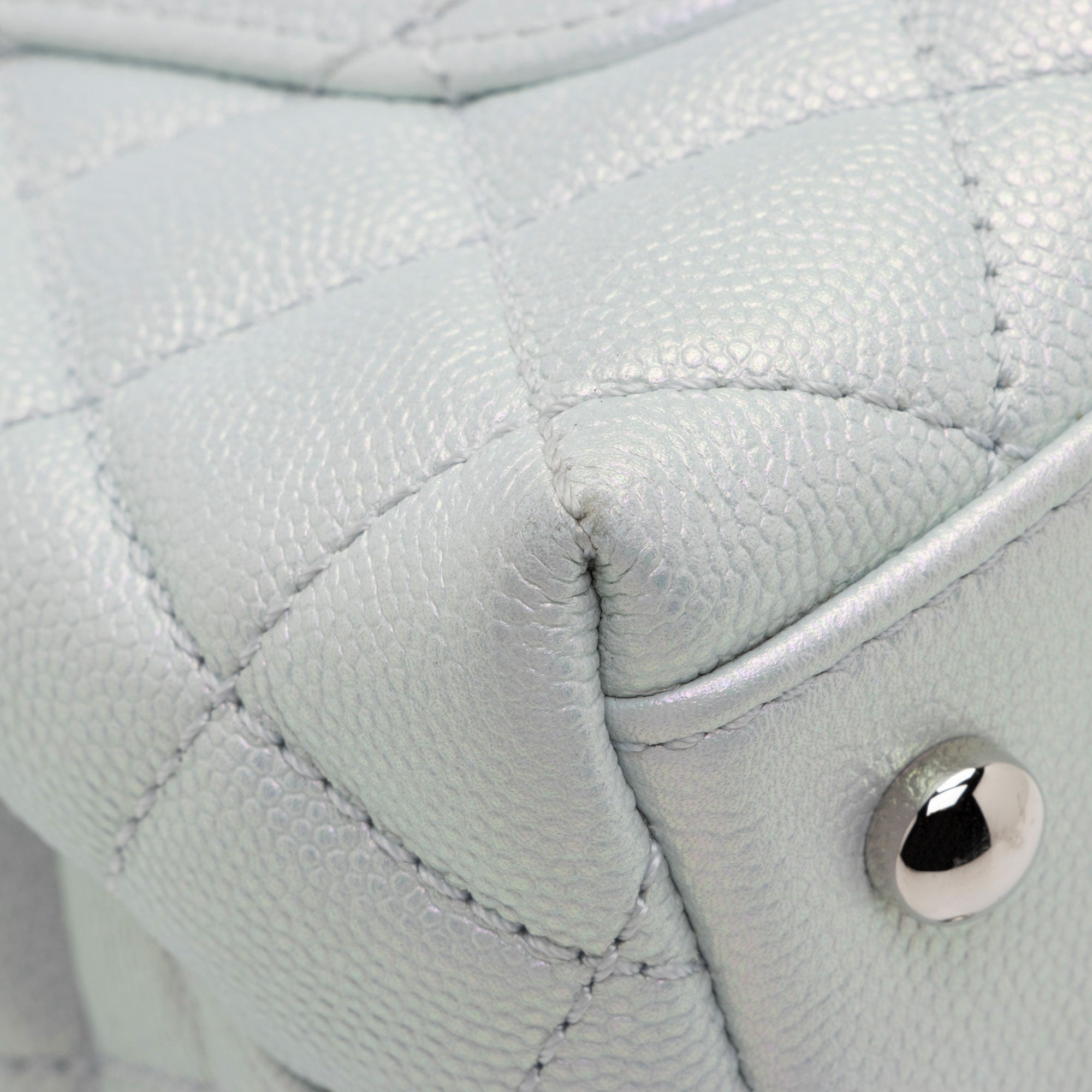 Chanel Iridescent Caviar Leather Coco Top Handle Extra Mini Flap Bag (