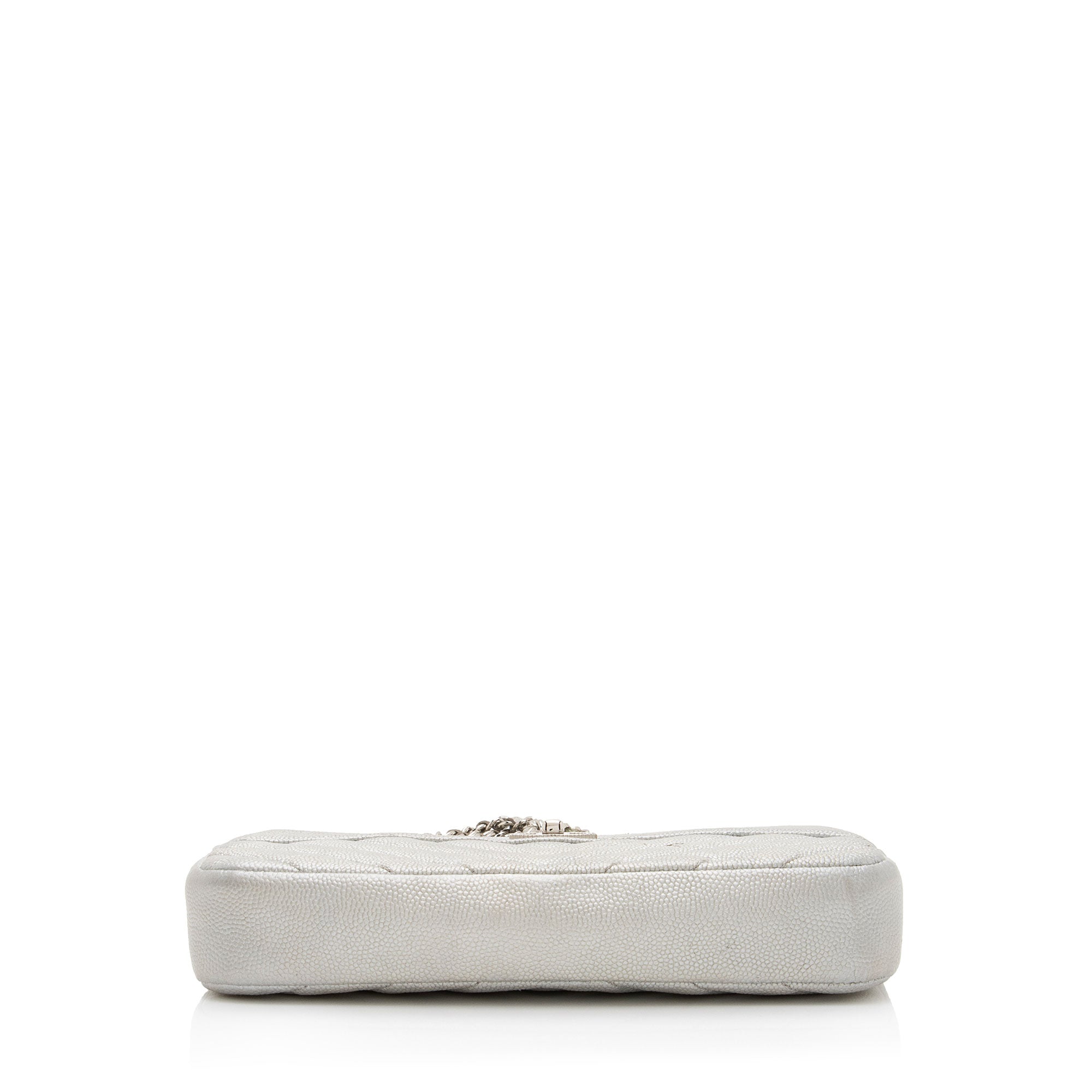 Chanel Iridescent Caviar Leather Vintage Mademoiselle Clutch with Chain (SHF-fdlQlw)