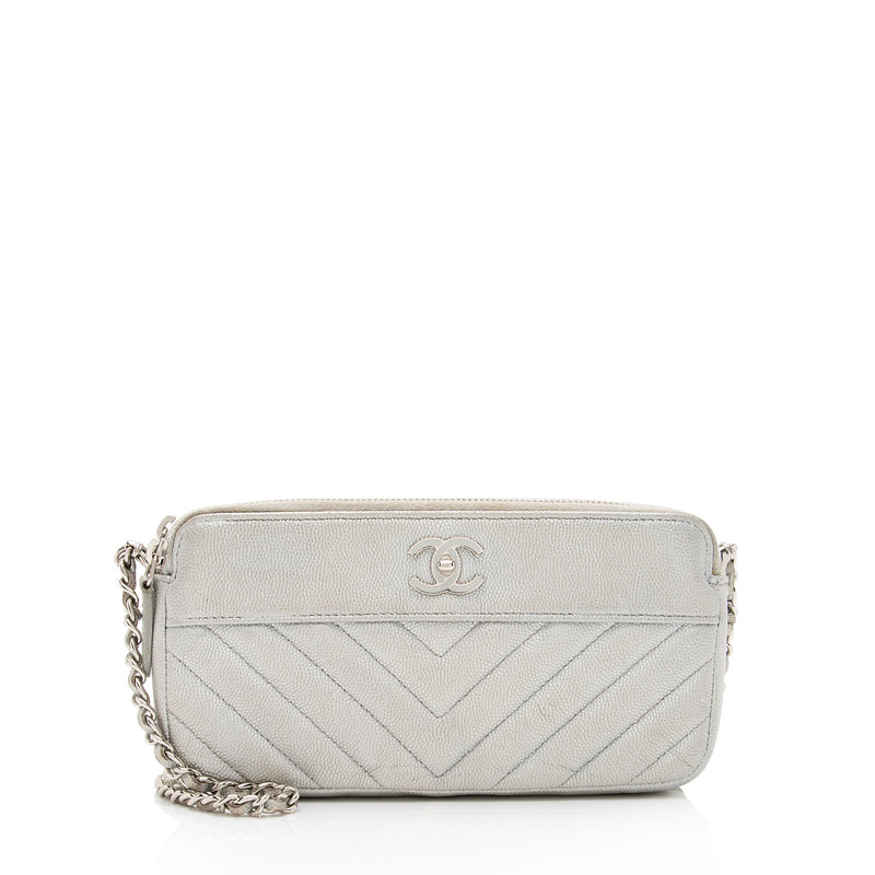 CHANEL Pre-Owned 2017-2018 Mademoiselle chevron-quilted Clutch Bag