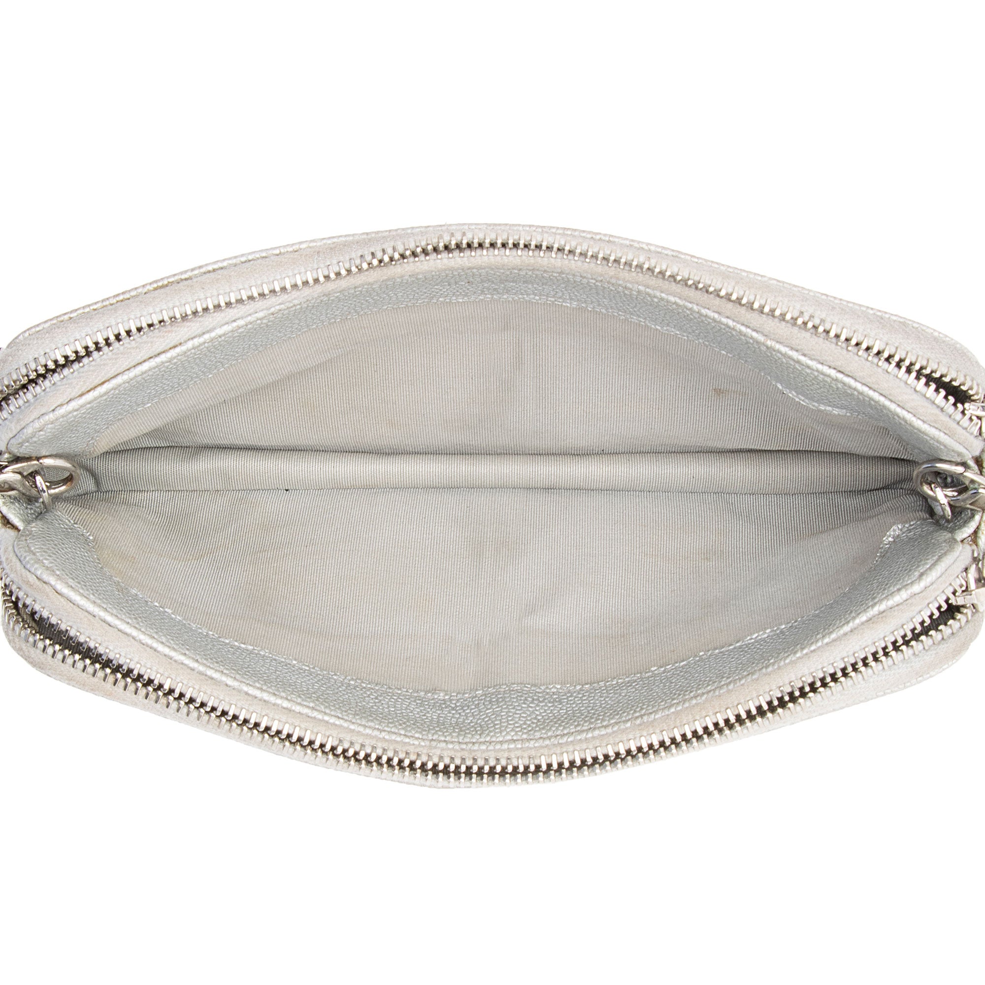 Chanel Iridescent Caviar Leather Vintage Mademoiselle Clutch with Chain (SHF-fdlQlw)