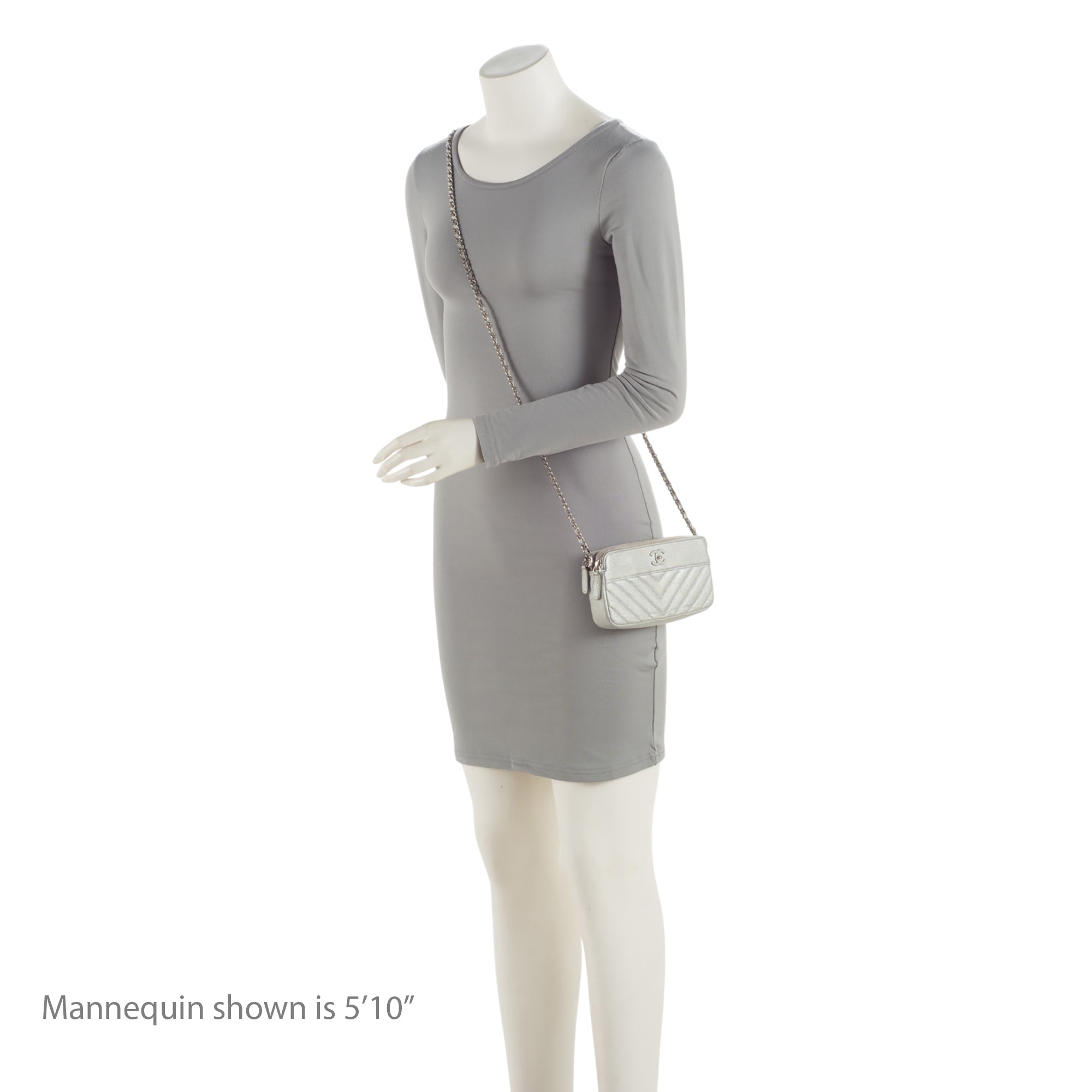 Chanel Iridescent Caviar Leather Vintage Mademoiselle Clutch with Chain (SHF-fdlQlw)