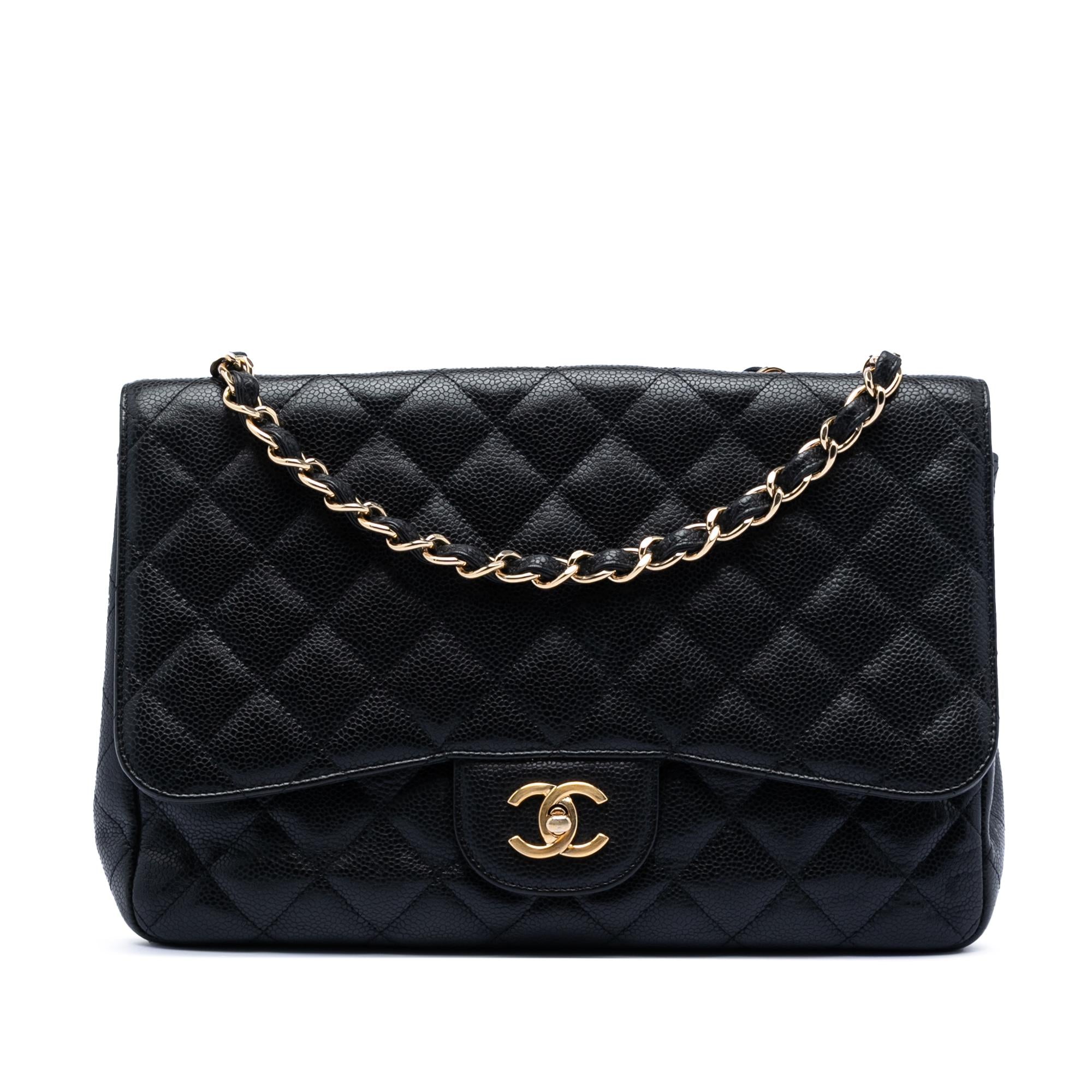 Chanel Jumbo Classic Caviar Single Flap