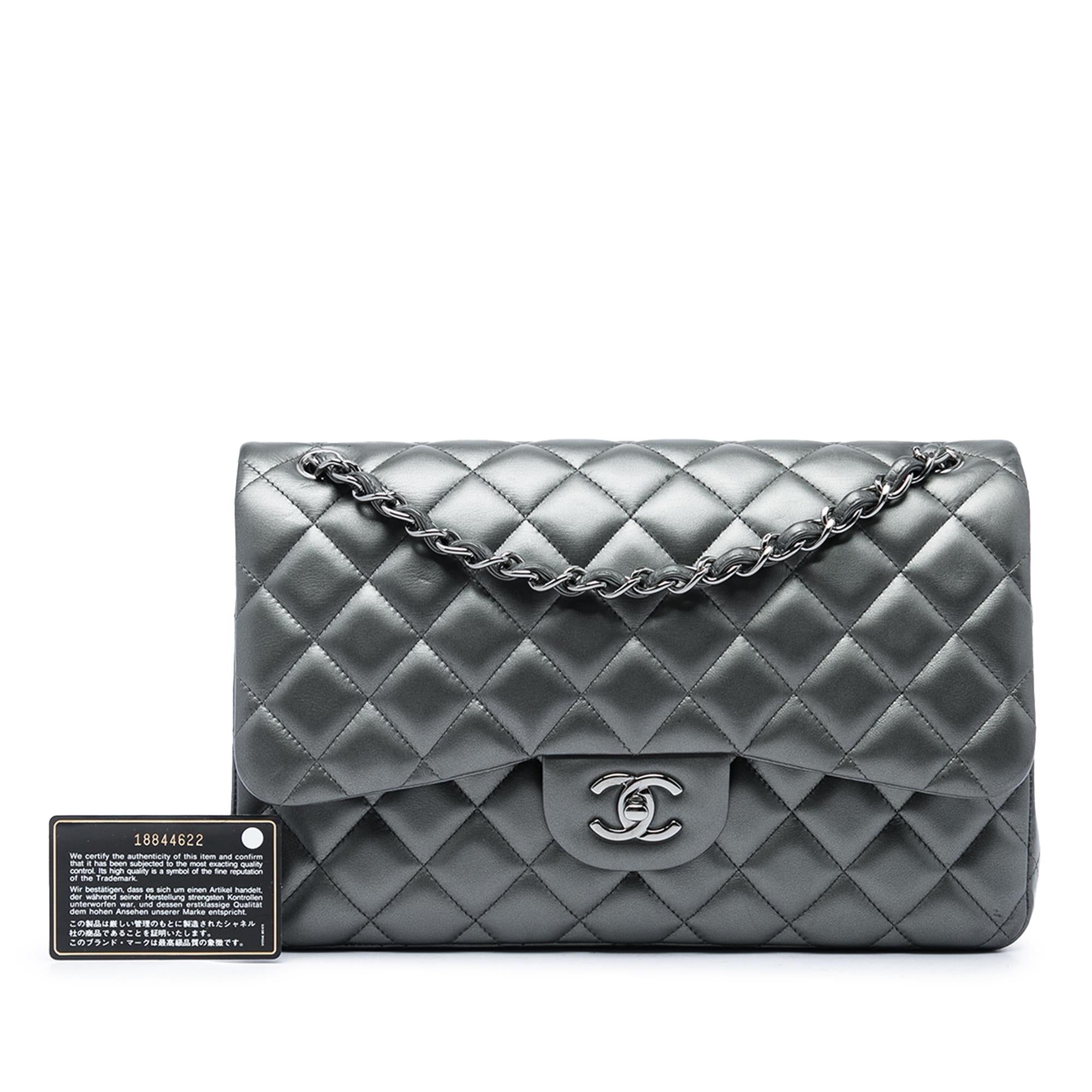 Chanel Jumbo Classic Metallic Lambskin Double Flap