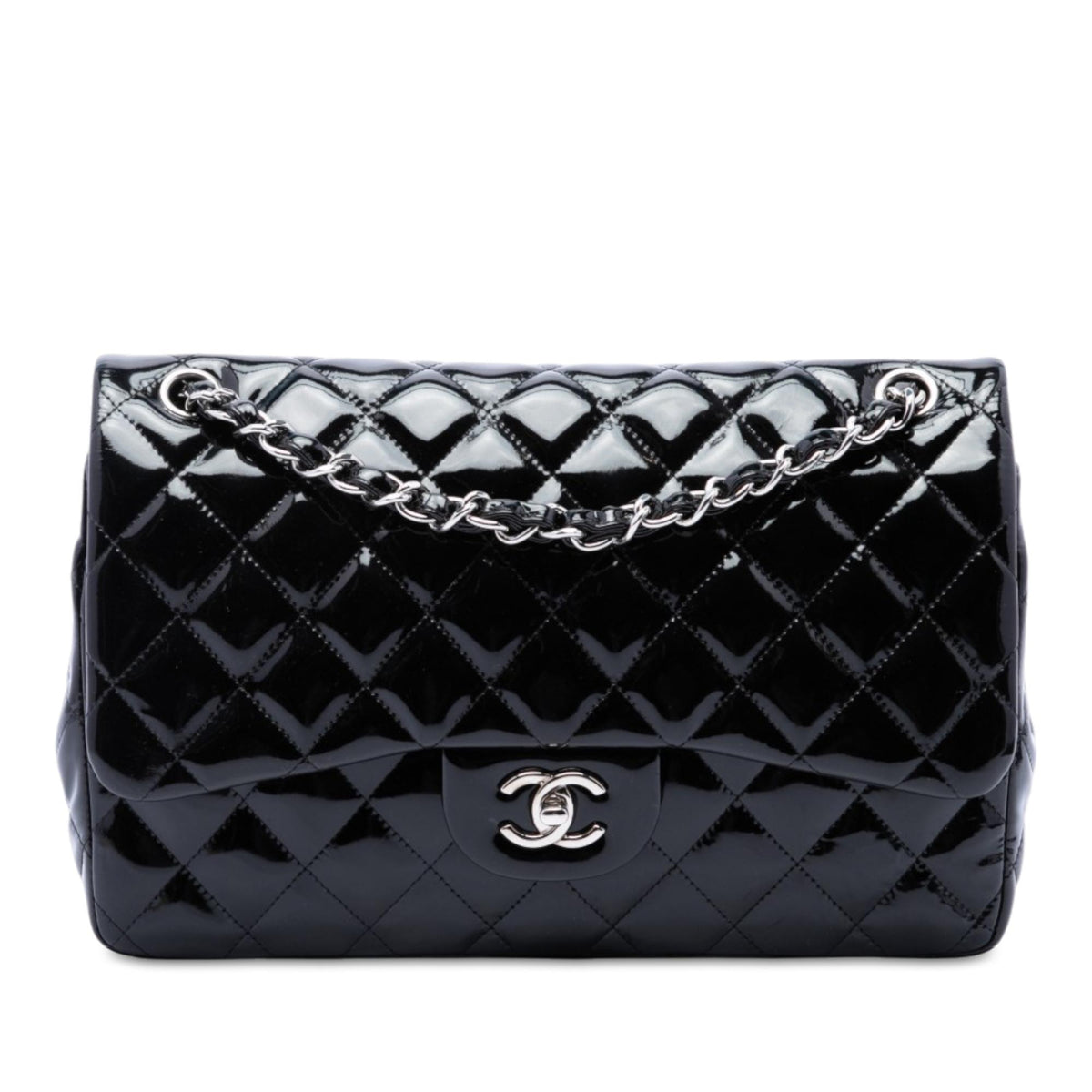 Chanel Jumbo Classic Patent Double Flap