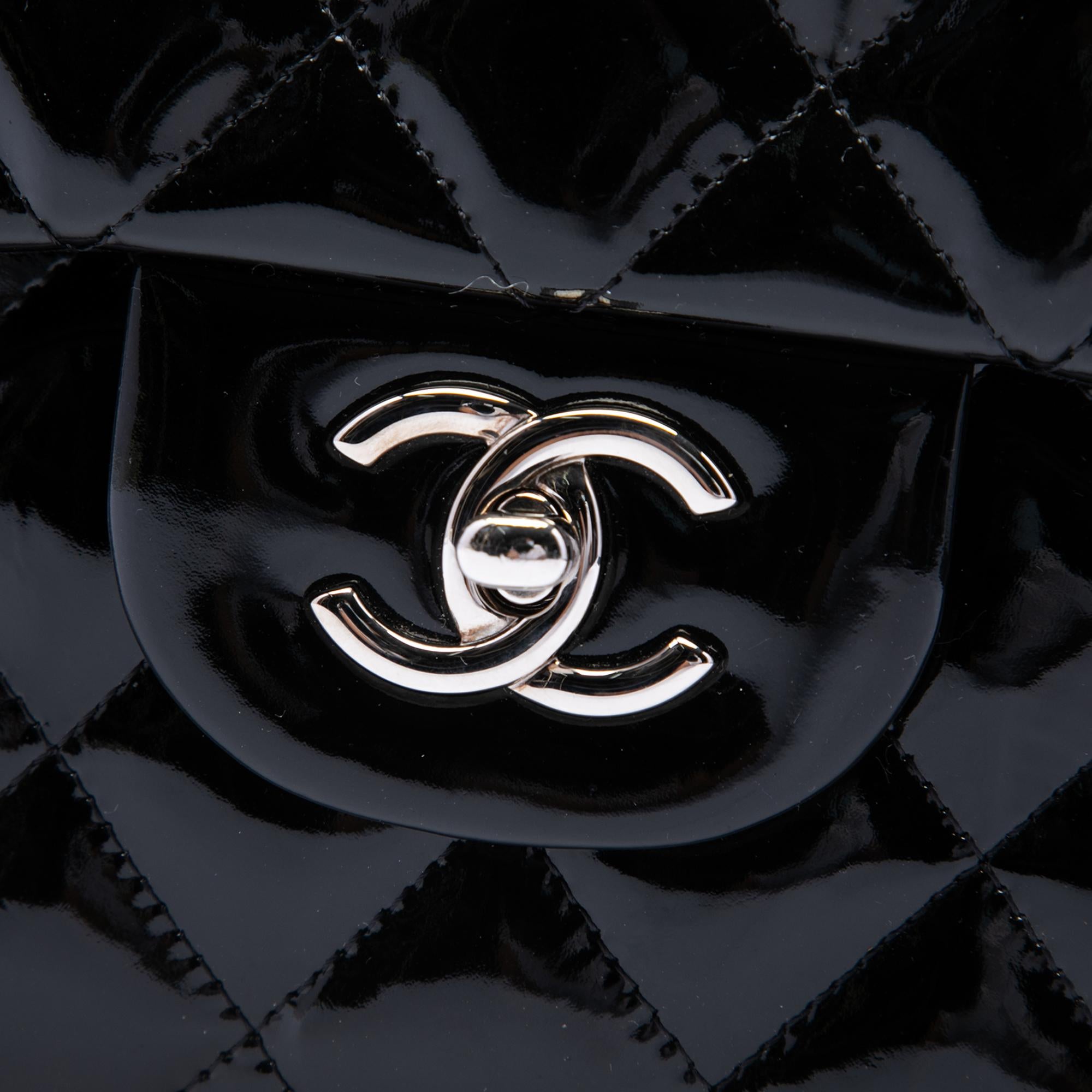 Chanel Jumbo Classic Patent Double Flap