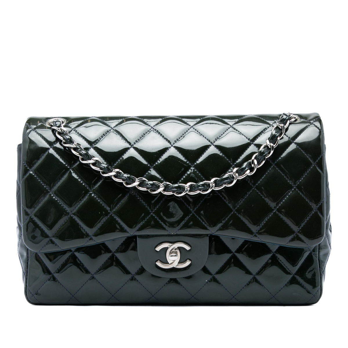 Chanel Jumbo Classic Patent Double Flap