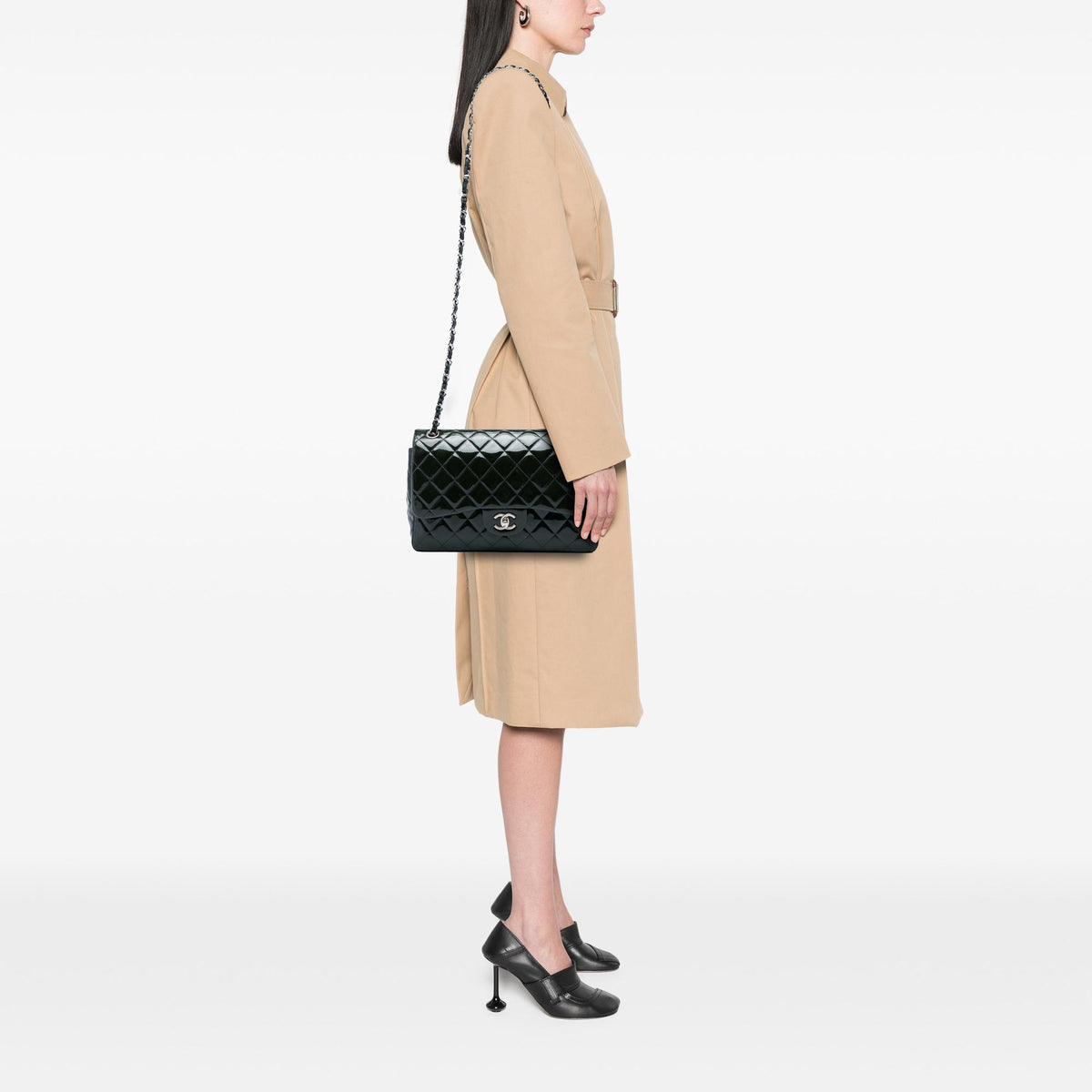 Chanel Jumbo Classic Patent Double Flap