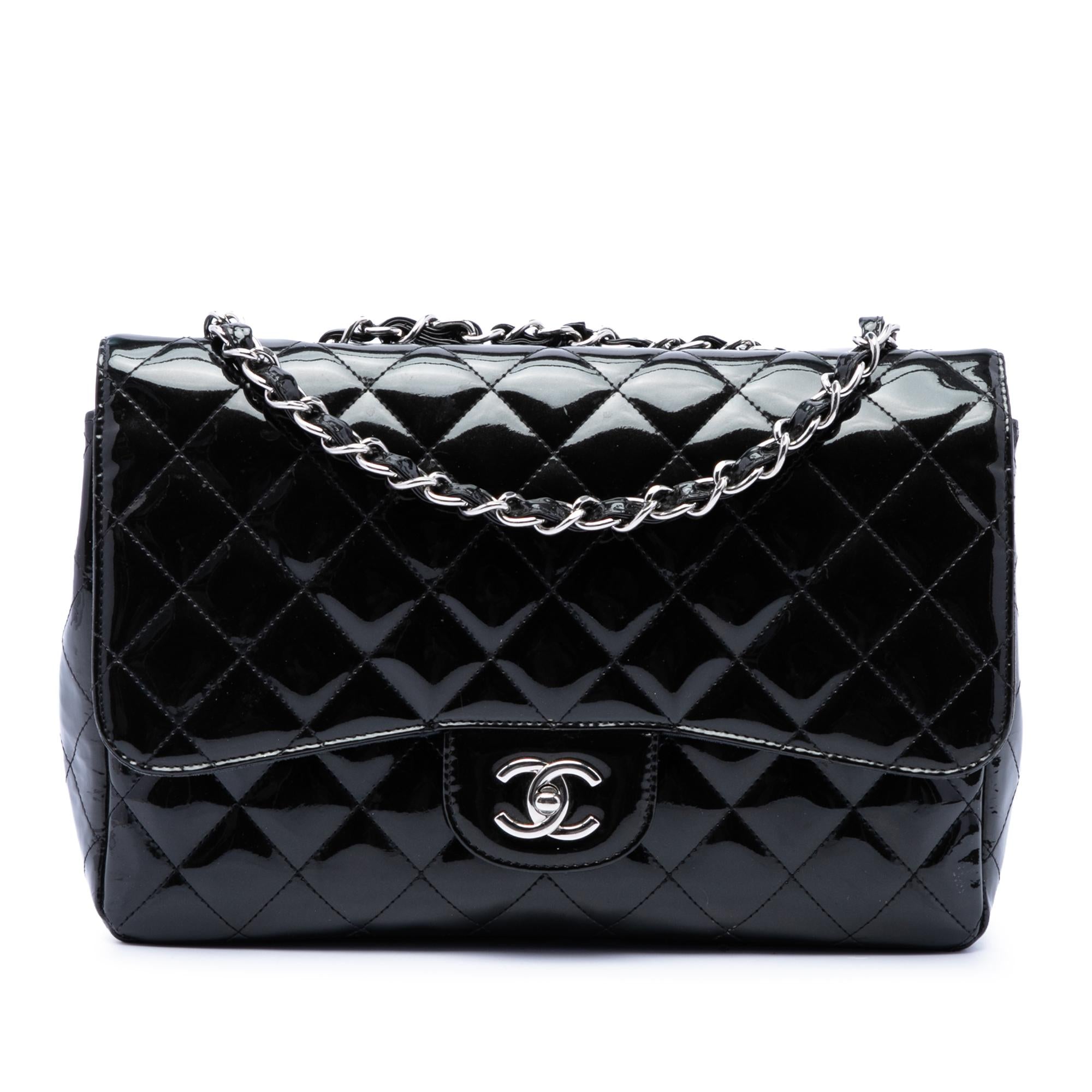 Chanel Jumbo Classic Patent Single Flap