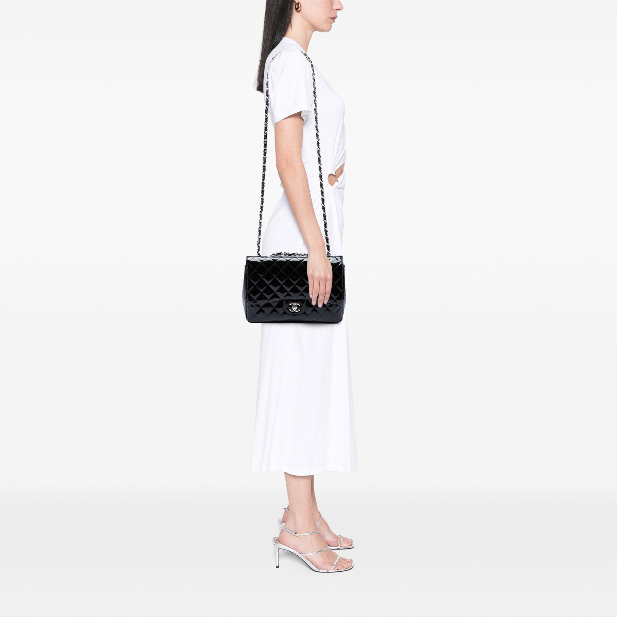 Chanel Jumbo Classic Patent Single Flap