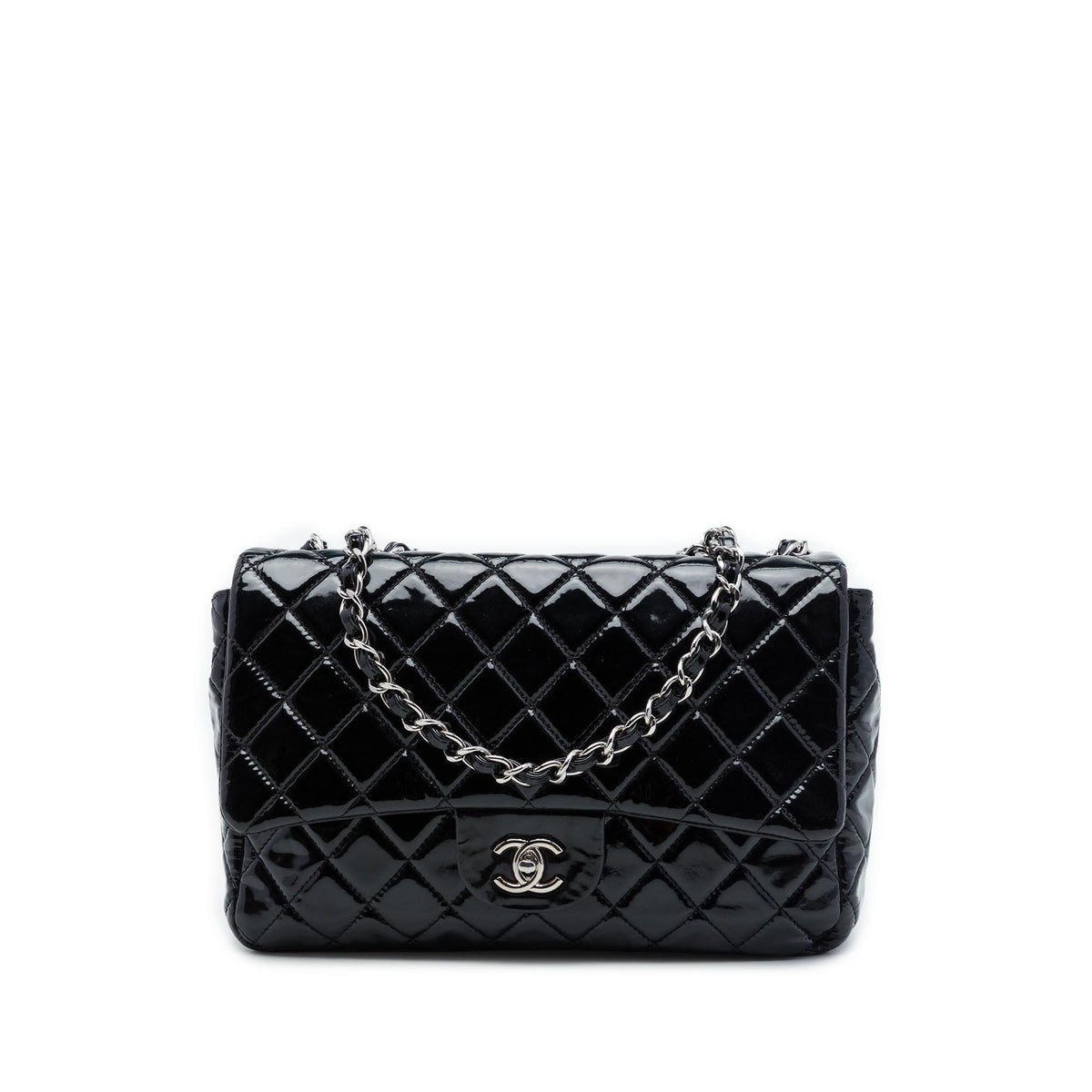 Chanel Jumbo Classic Patent Single Flap
