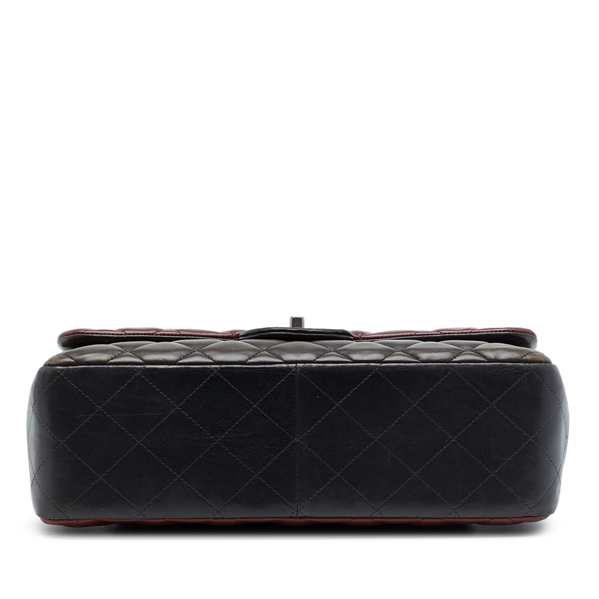 Chanel Jumbo Classic Tricolor Lambskin Double Flap