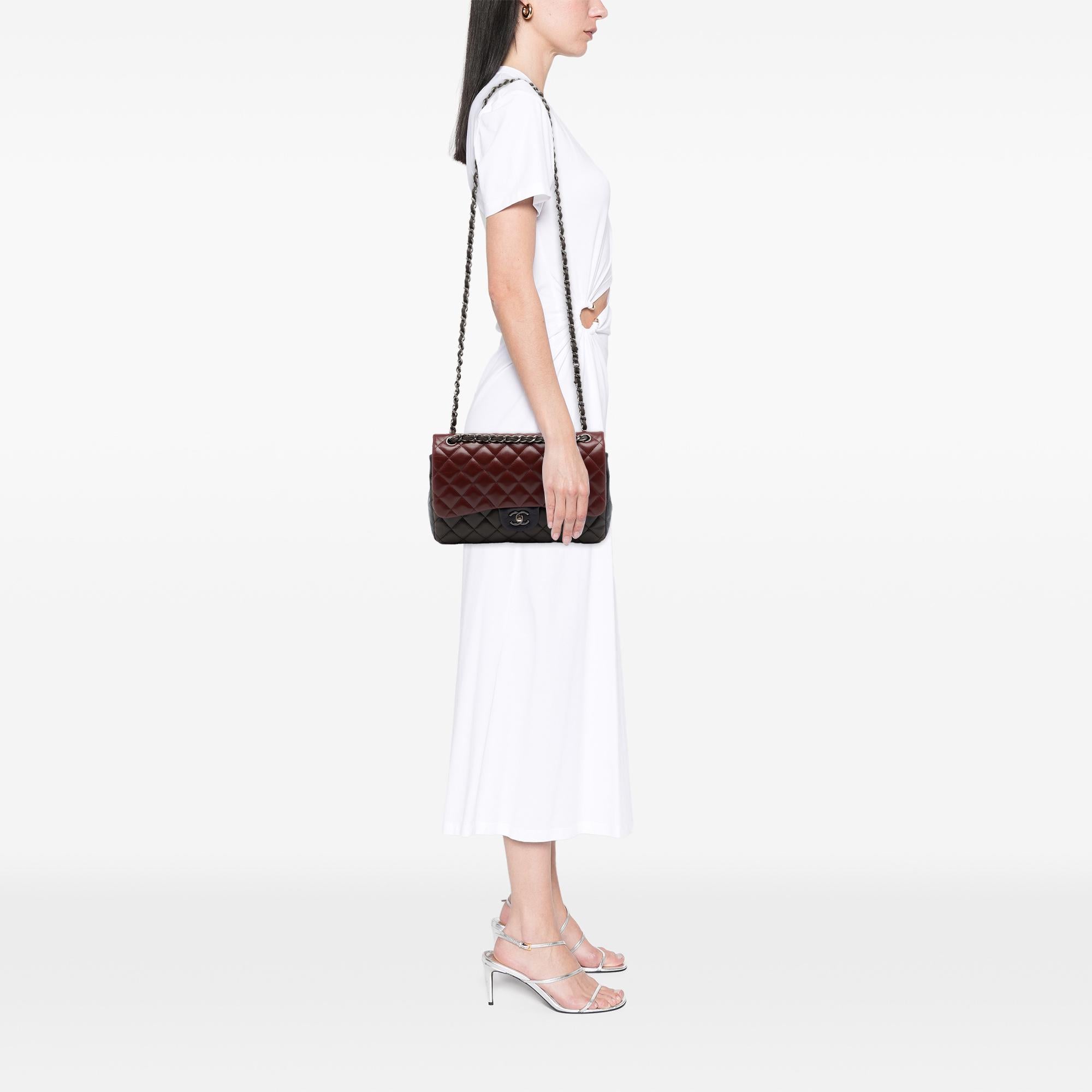 Chanel Jumbo Classic Tricolor Lambskin Double Flap