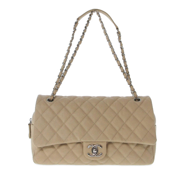 Chanel Jumbo Quilted Caviar Easy Flap Bag (SHG-dKuOT7)
