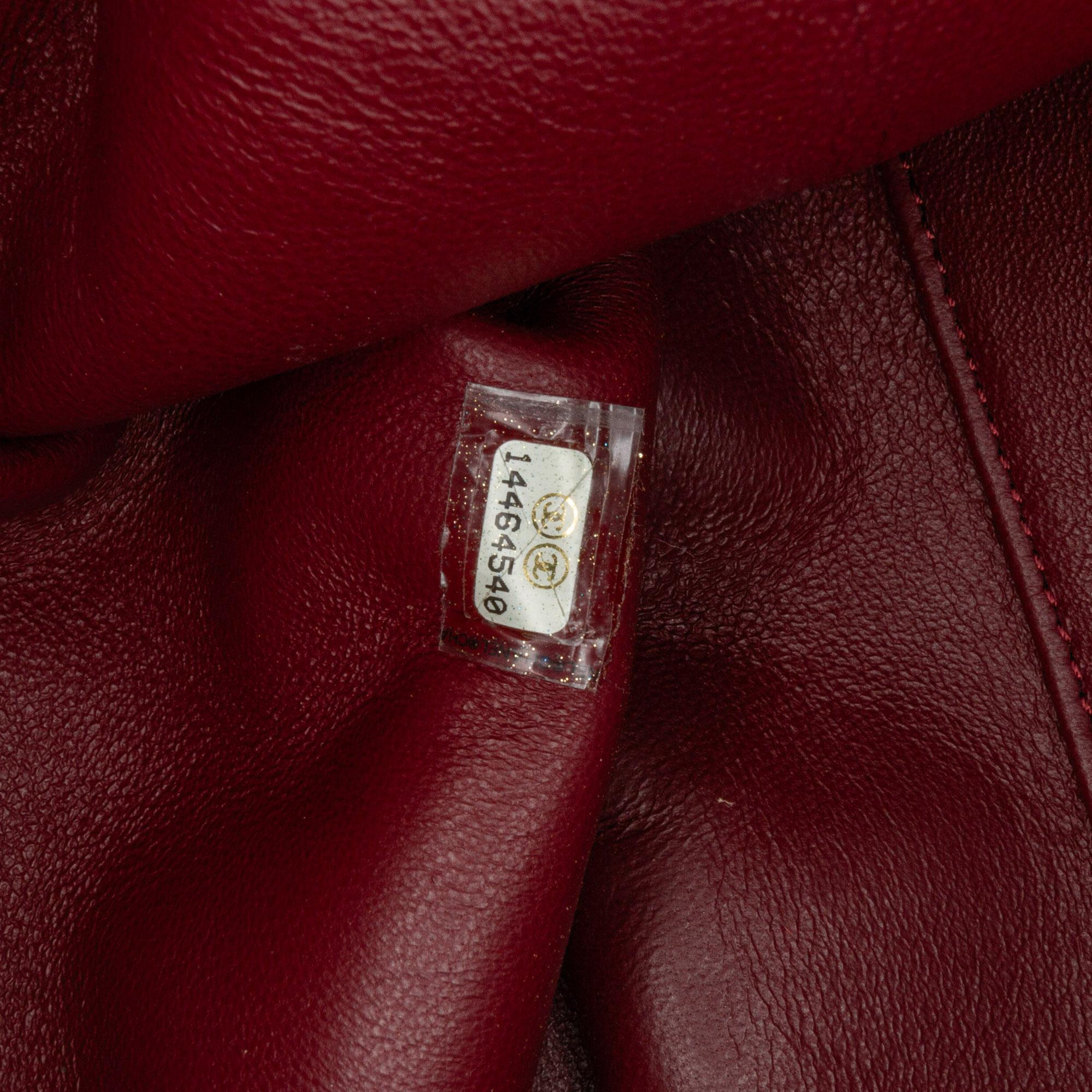 Chanel Jumbo Quilted Glazed Calfskin Clams Pocket Flap