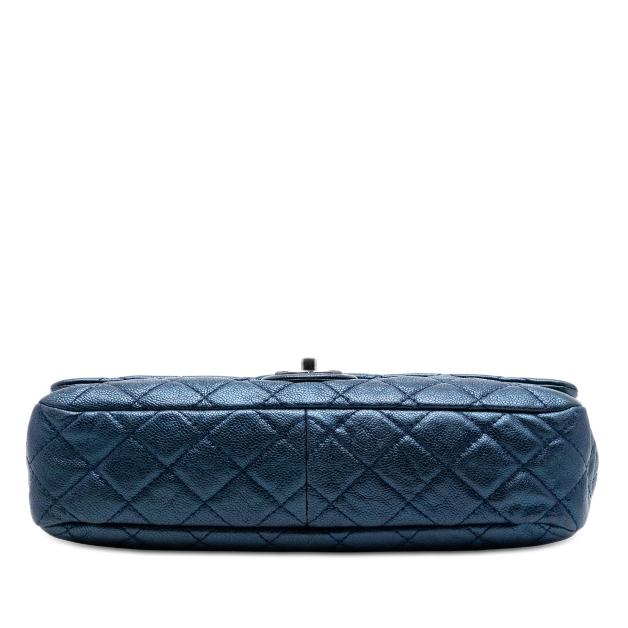 Chanel Jumbo Quilted Iridescent Caviar Easy Flap