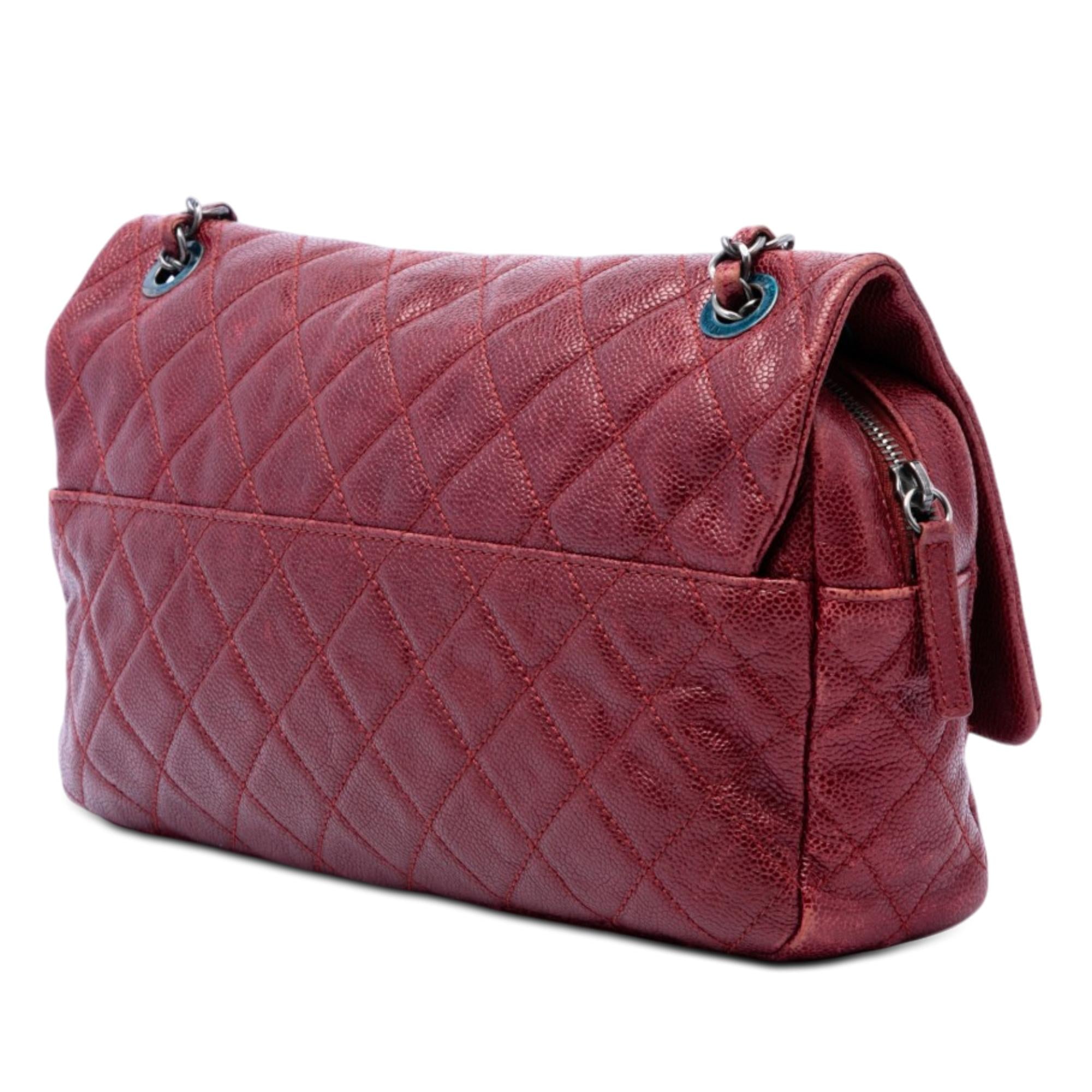 Chanel Jumbo Quilted Iridescent Caviar Easy Flap