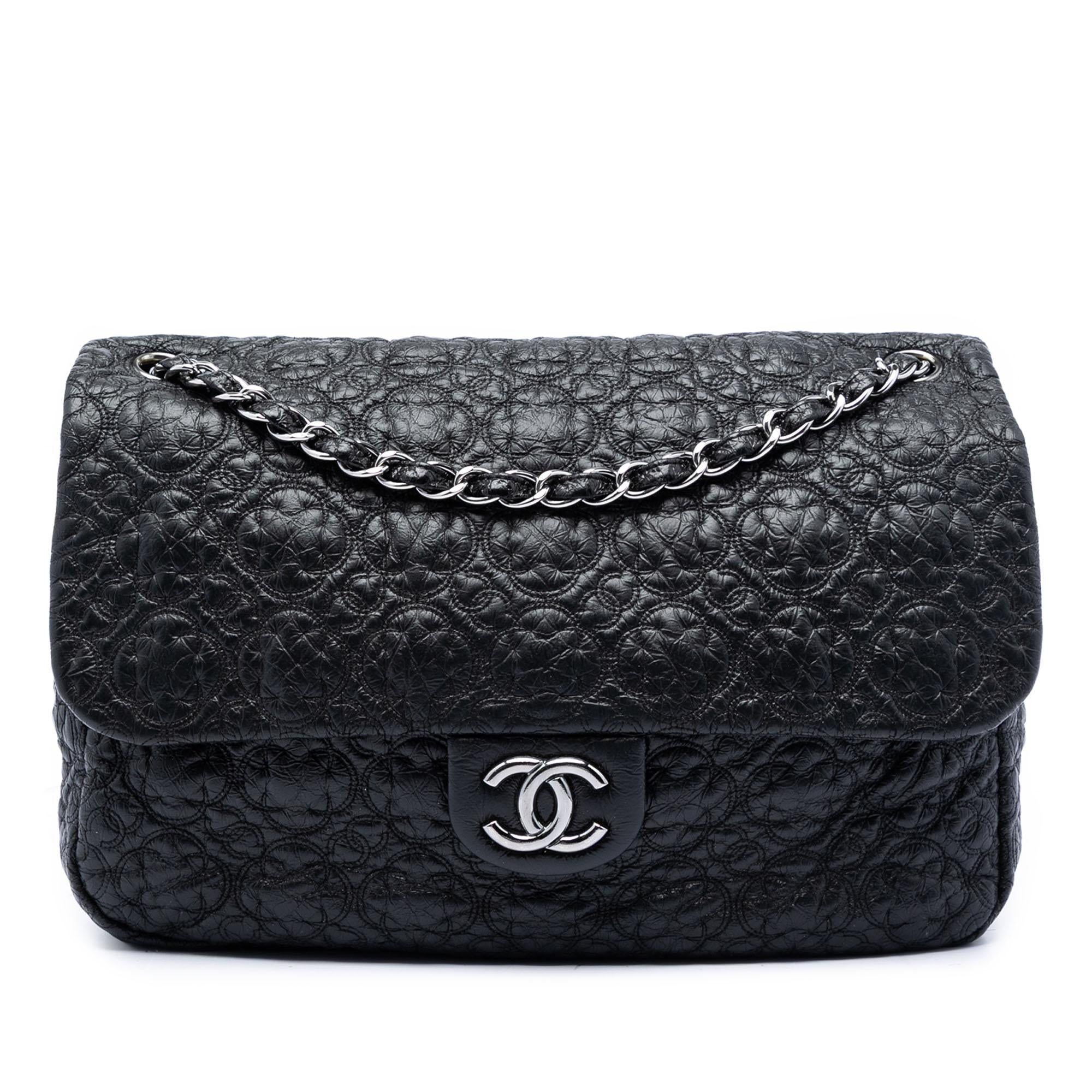 Chanel Jumbo Quilted Vinyl Rock In Moscow Single Flap