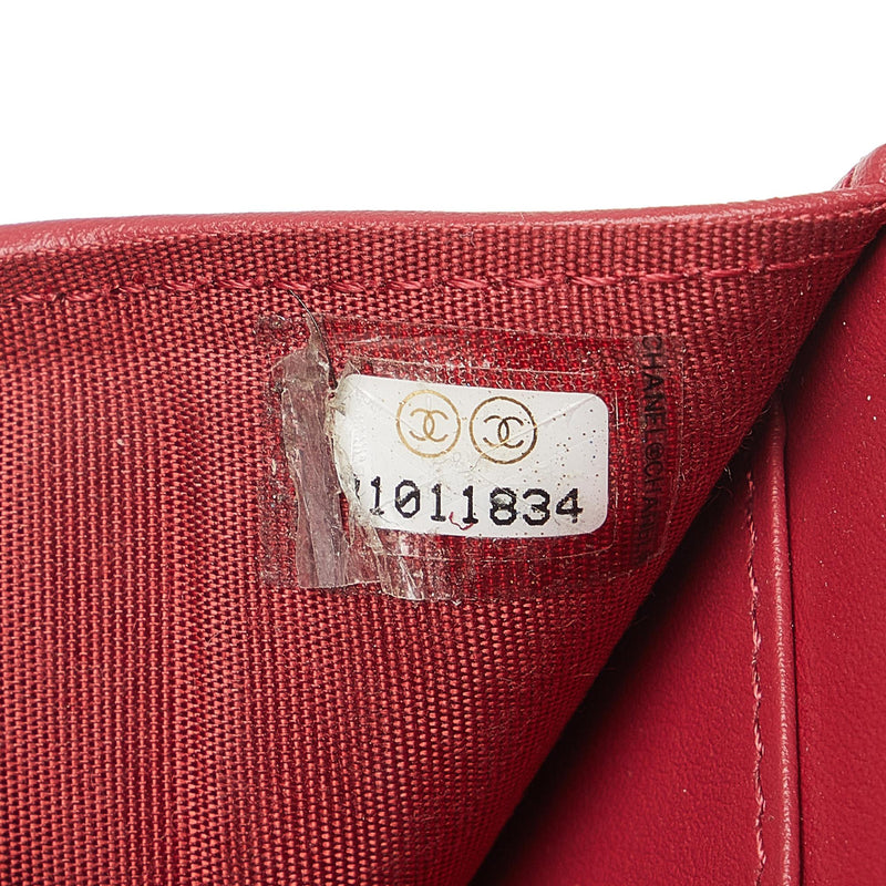 Chanel Lambskin 19 Flap Trifold Compact Wallet (SHG-v7K0nI)