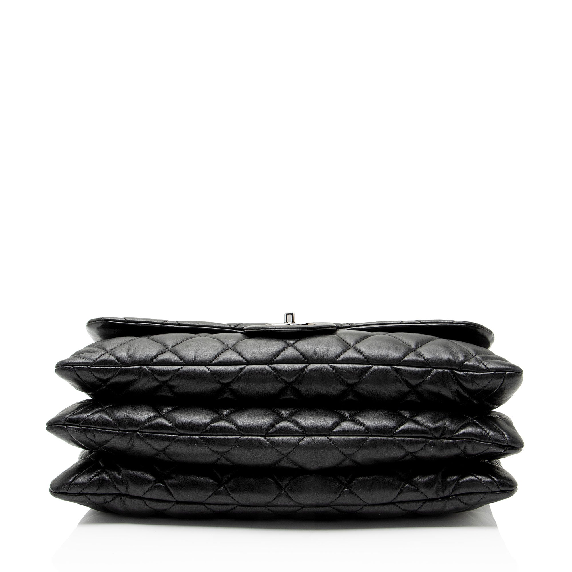 Chanel Lambskin 3 Accordion Maxi Flap Bag