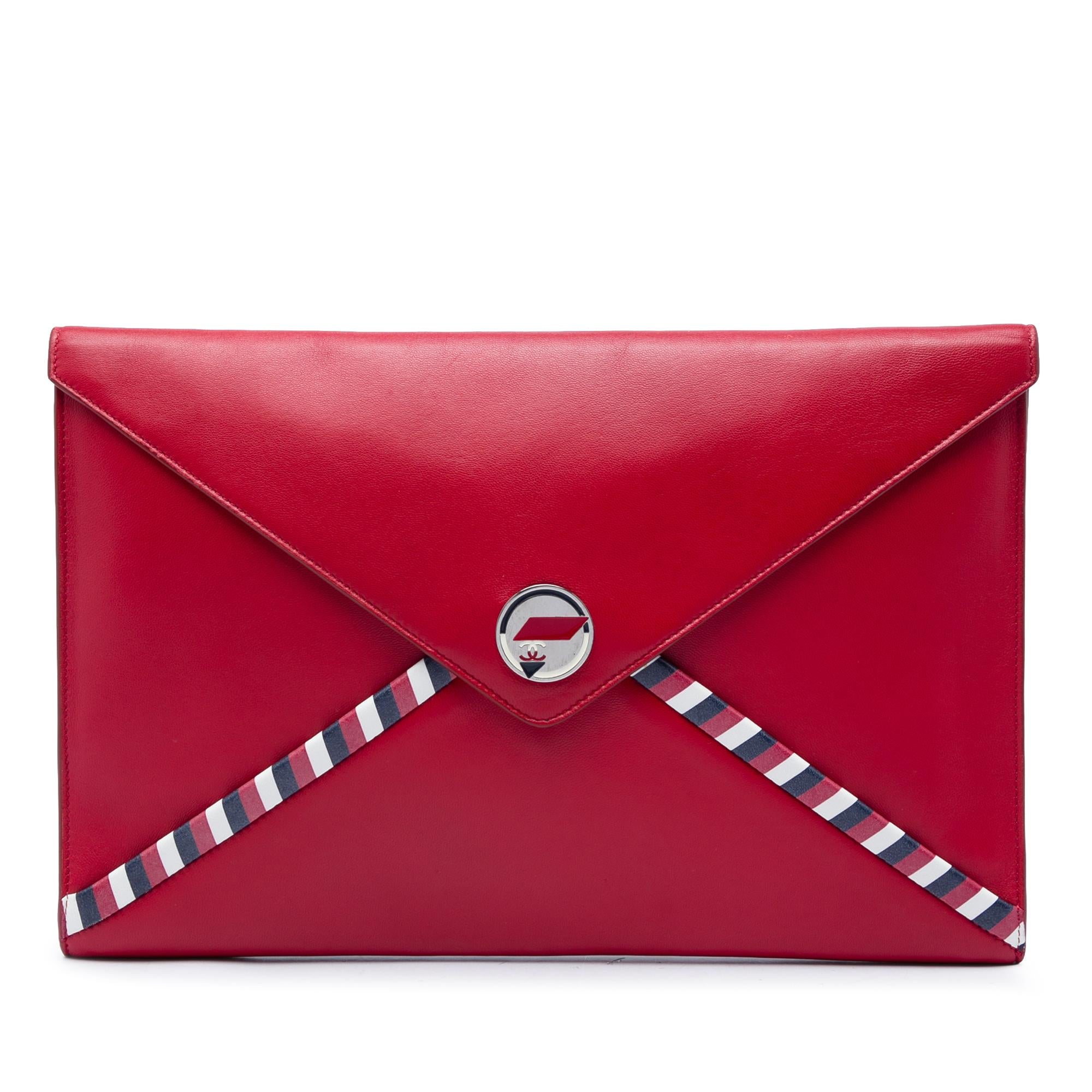 Chanel Lambskin Airlines Envelope Clutch