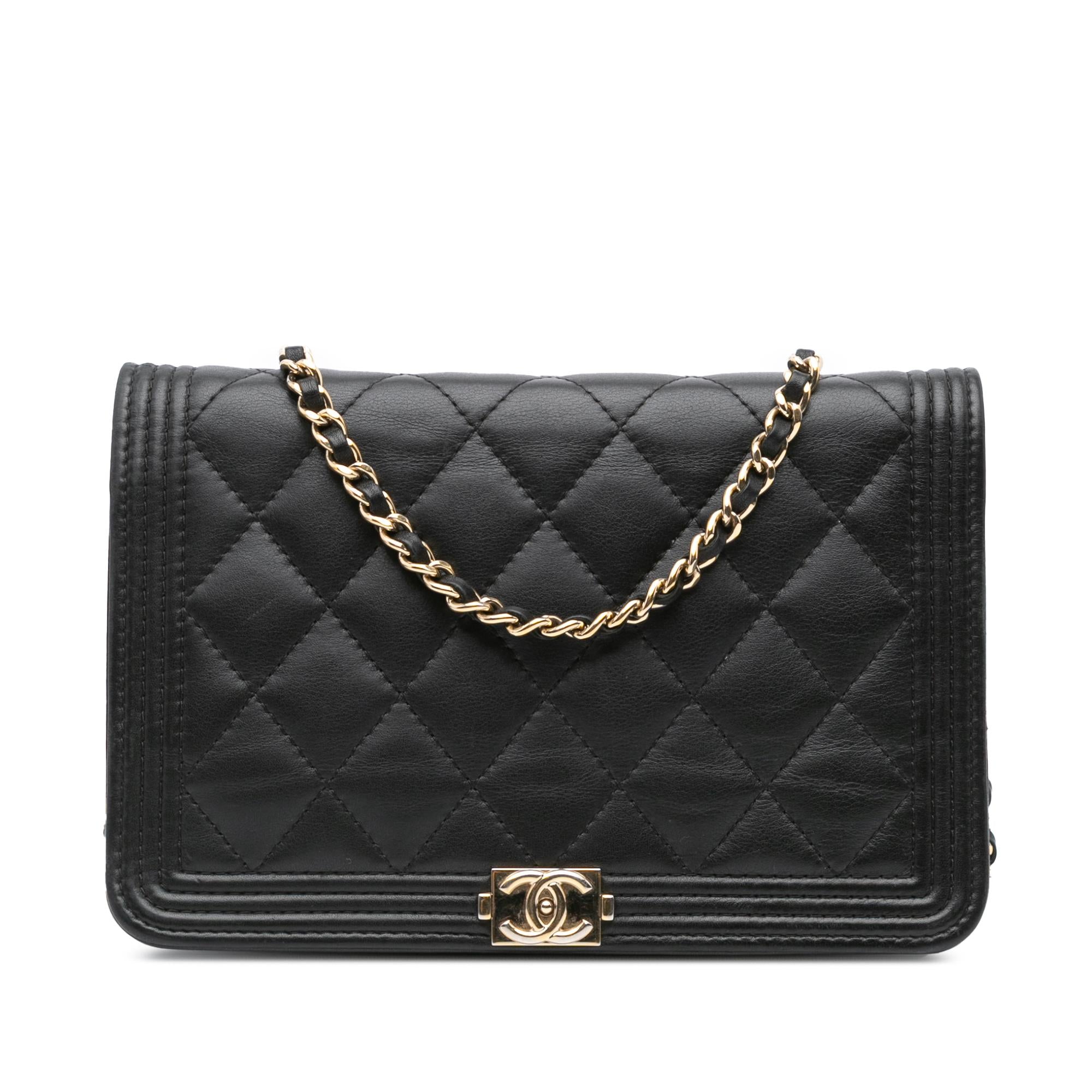Chanel Lambskin Boy Wallet On Chain