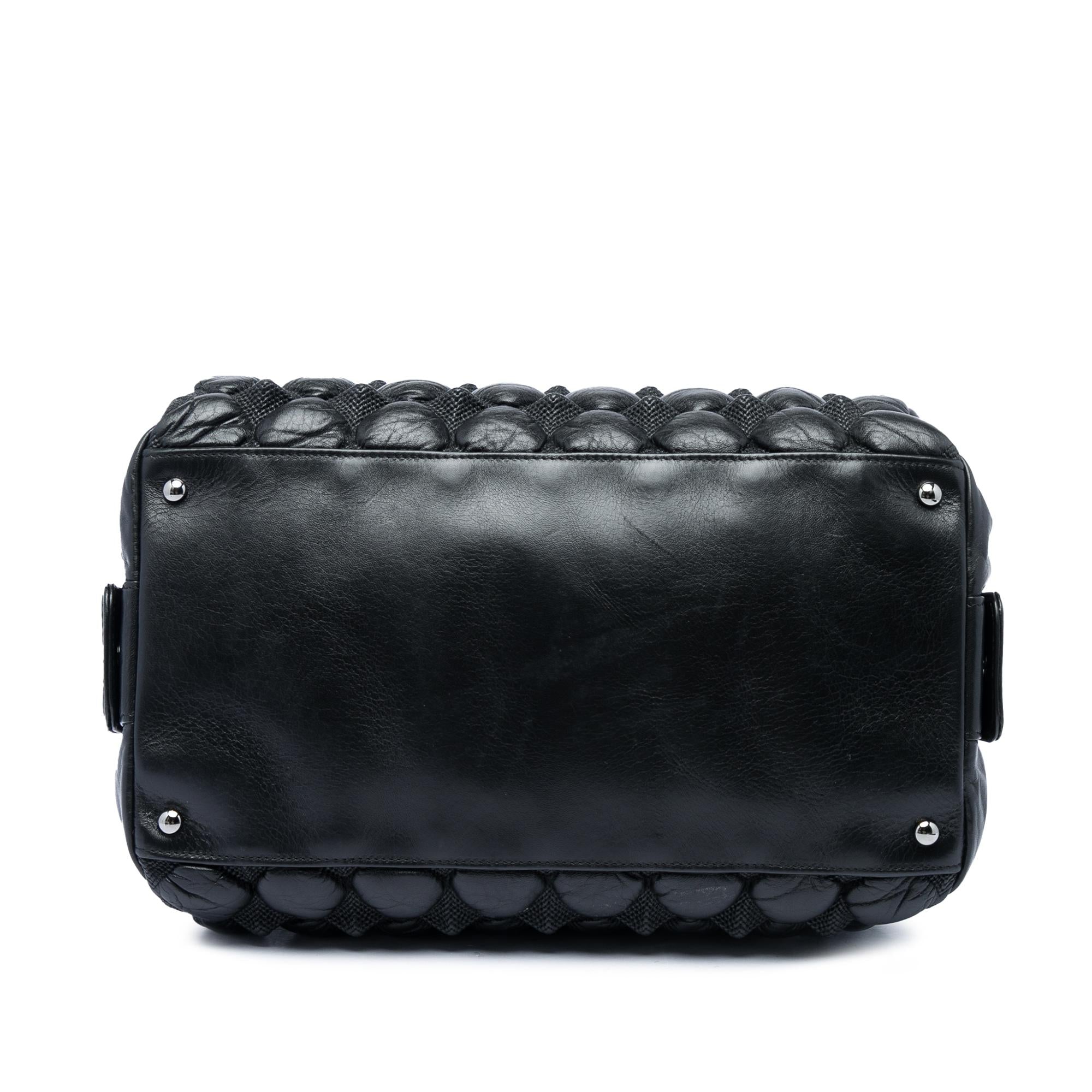Chanel Lambskin Bubble Quilt Bowling Bag