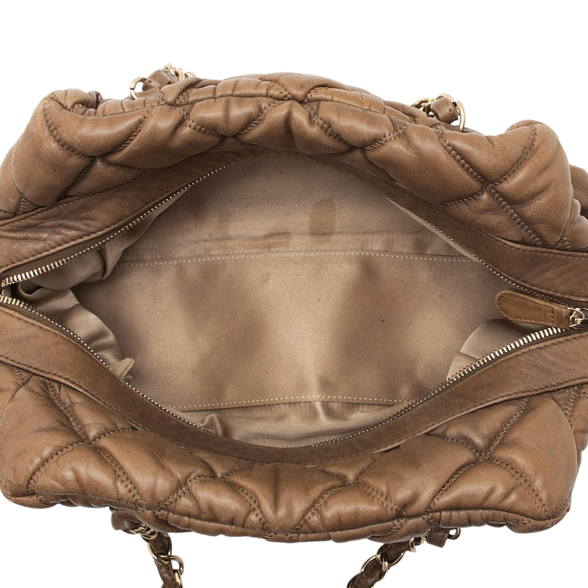 Chanel Lambskin Bubble Quilt Satchel