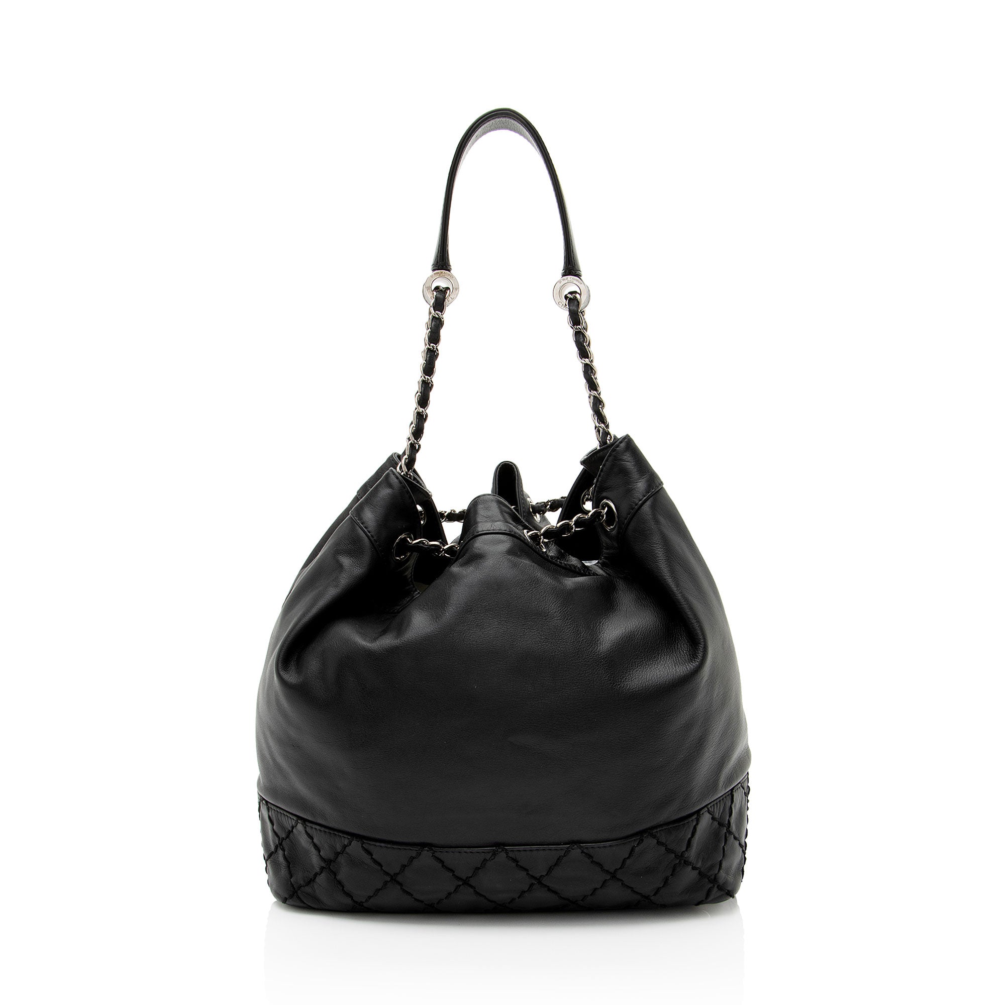 Chanel Lambskin CC Drawstring Bucket Bag