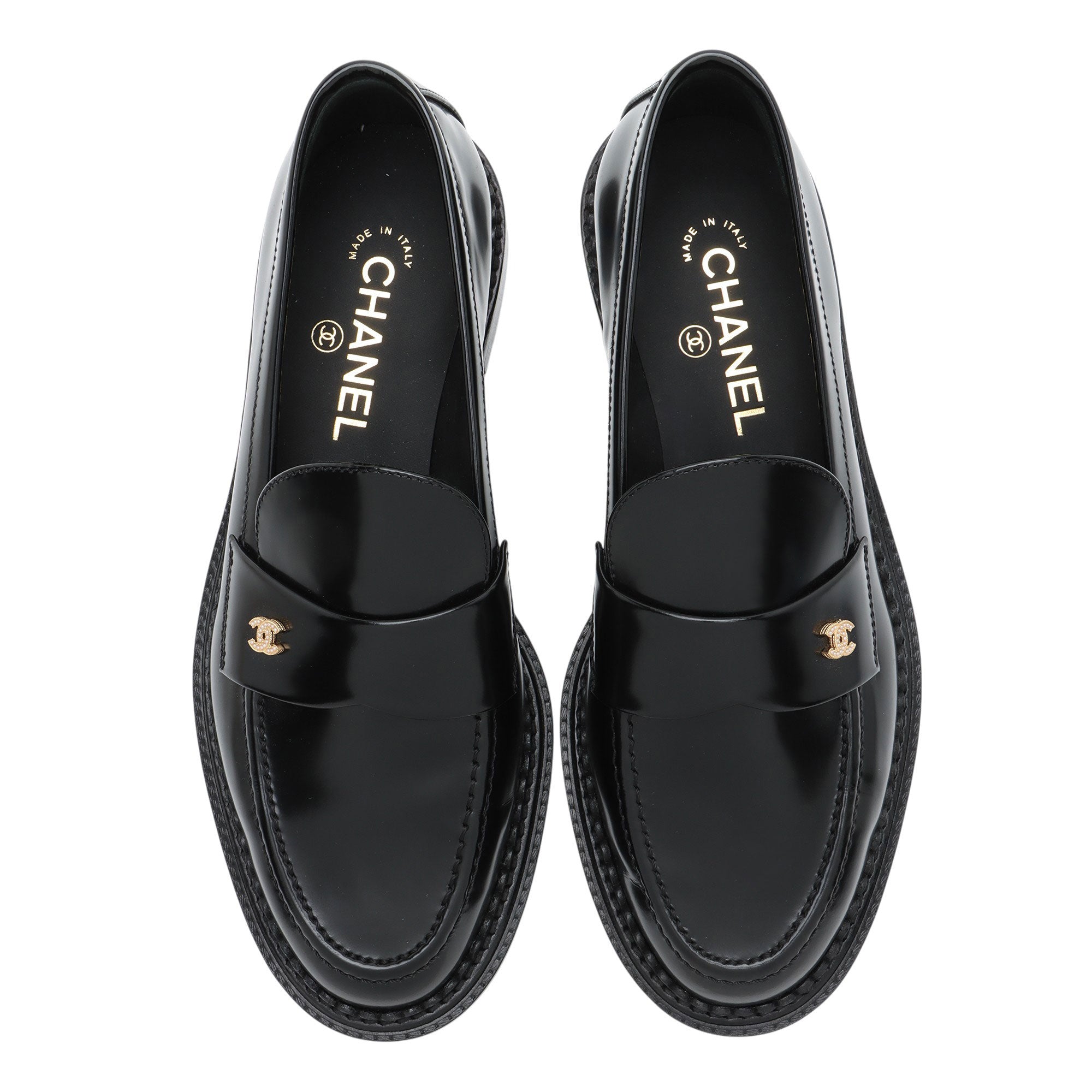 Chanel Lambskin CC Loafers - Size 9.5 / 9.5