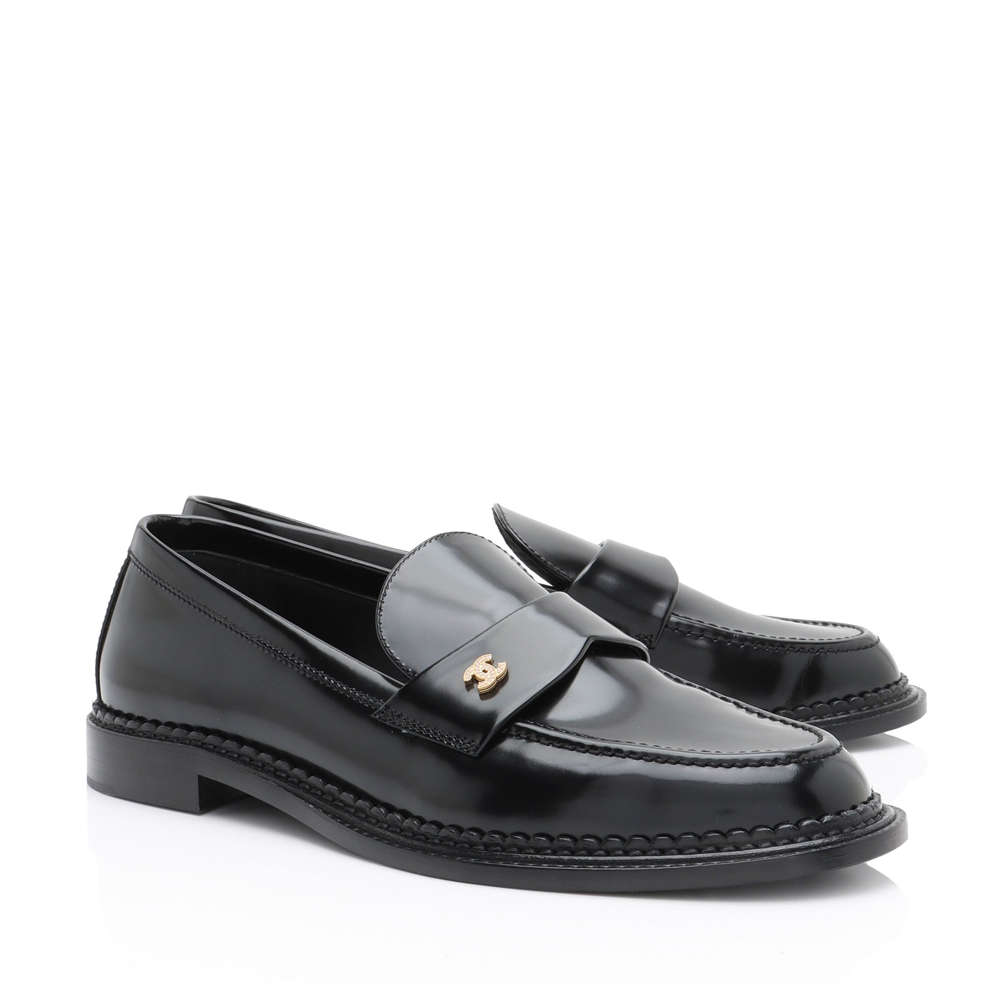 Chanel Lambskin CC Loafers - Size 9.5 / 9.5