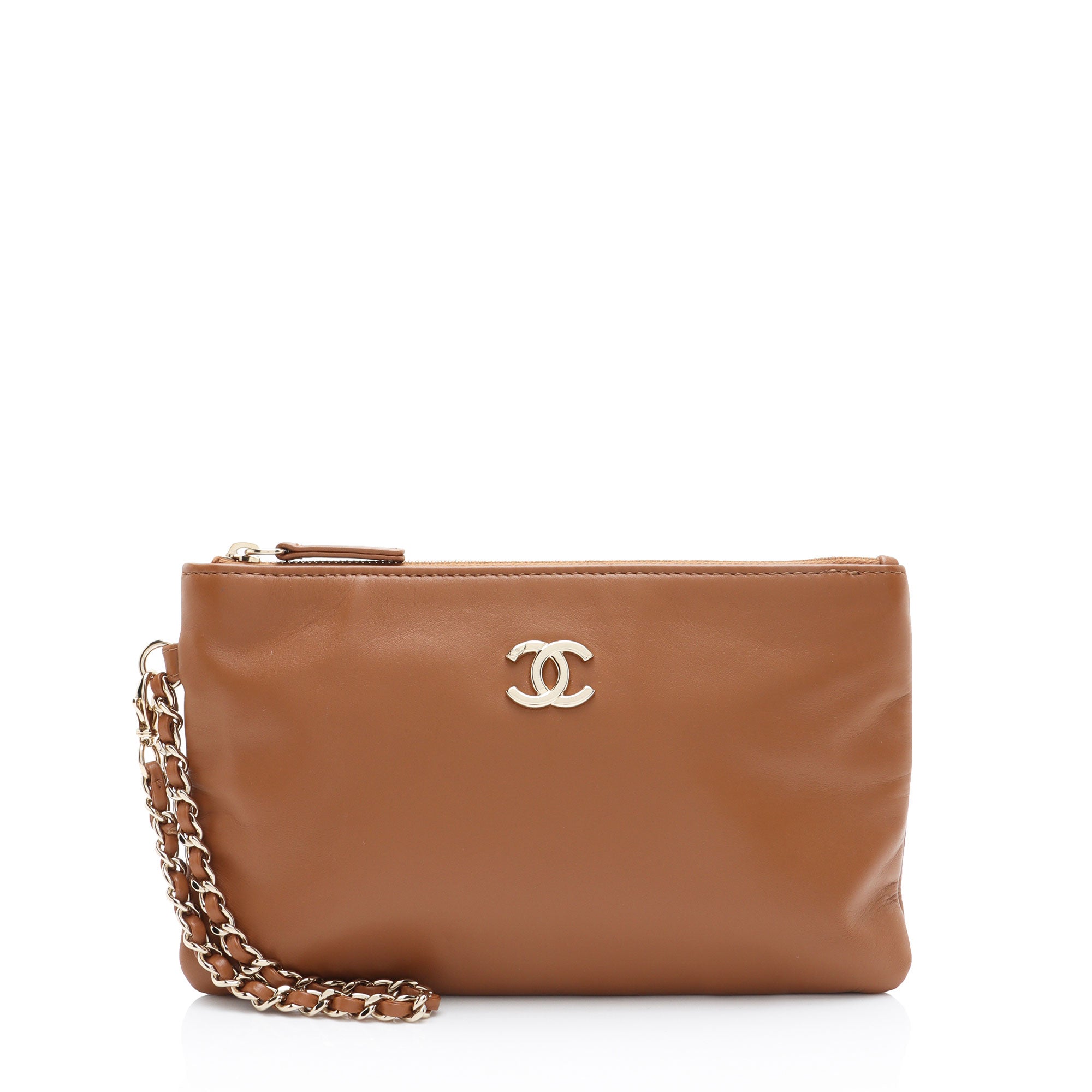 Chanel Lambskin CC Chain Pochette