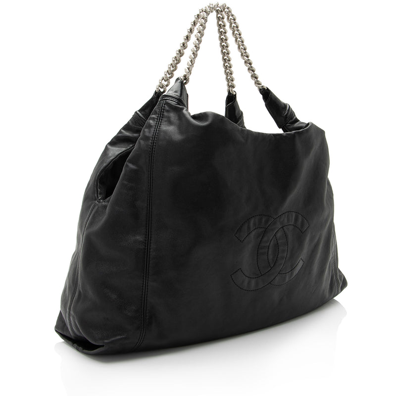 Chanel Lambskin Classic Drawstring Shopper Flap Bag - FINAL SALE (SHF- –  LuxeDH