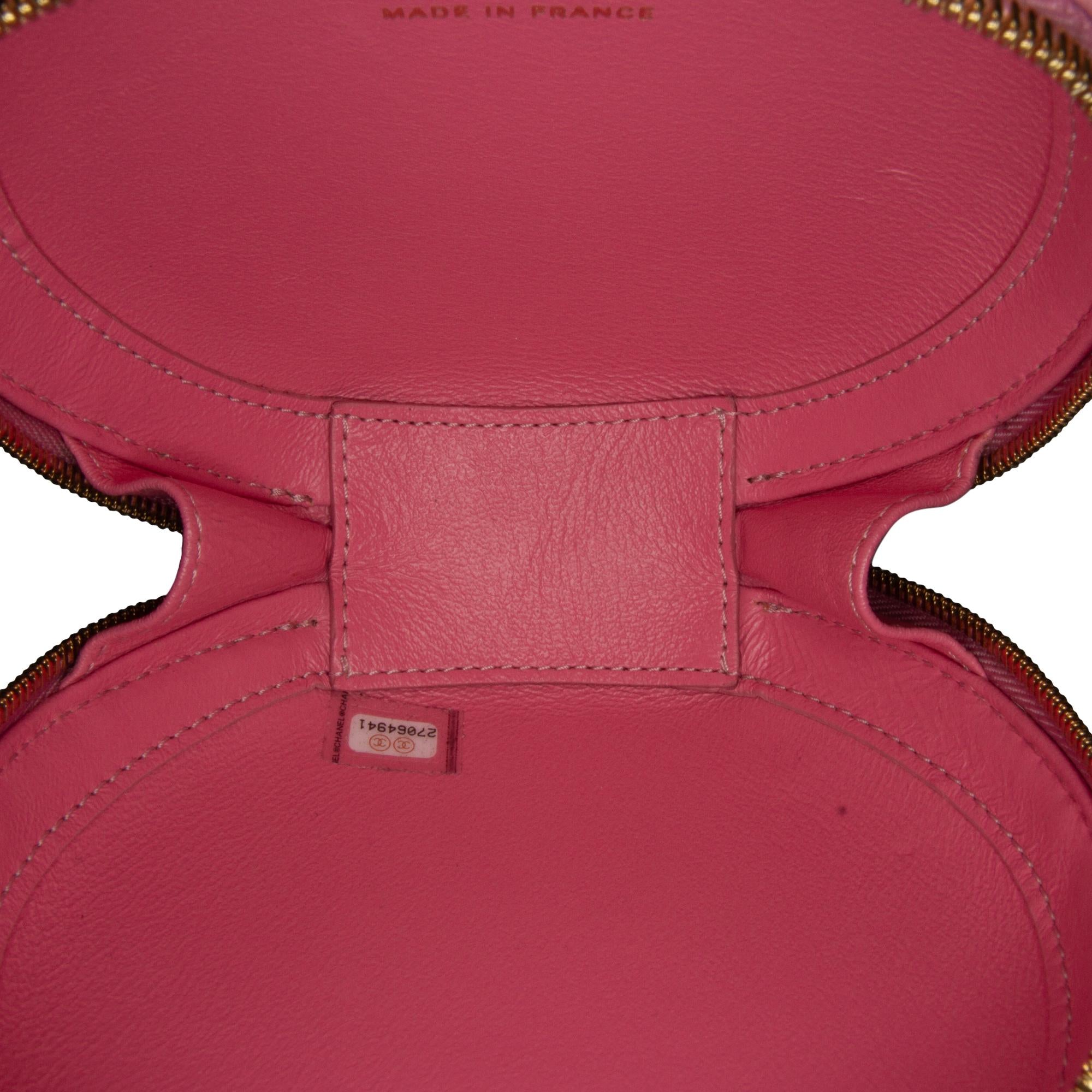 Chanel Lambskin CC Round Chain Crossbody
