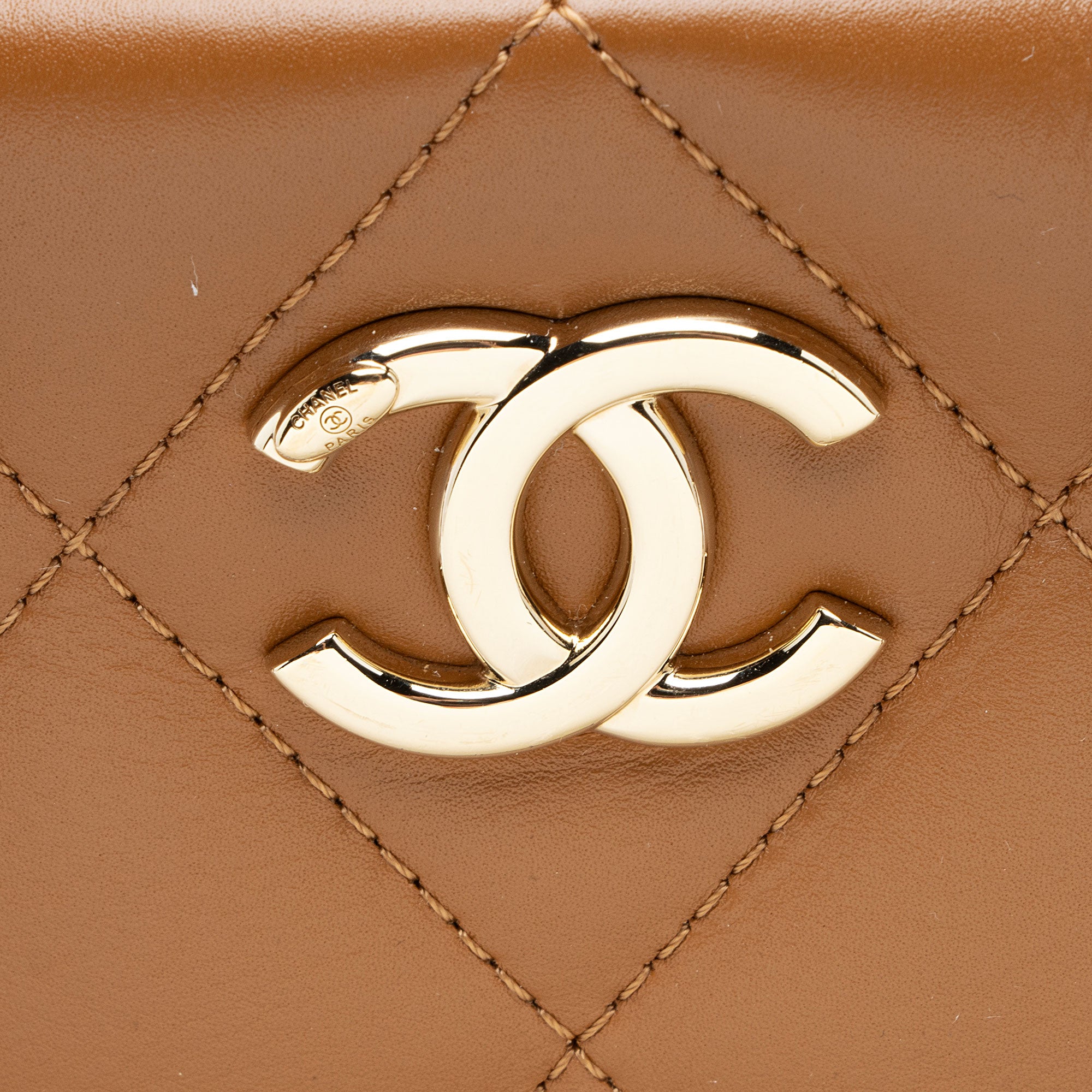 Chanel Lambskin CC Small Shopping Tote