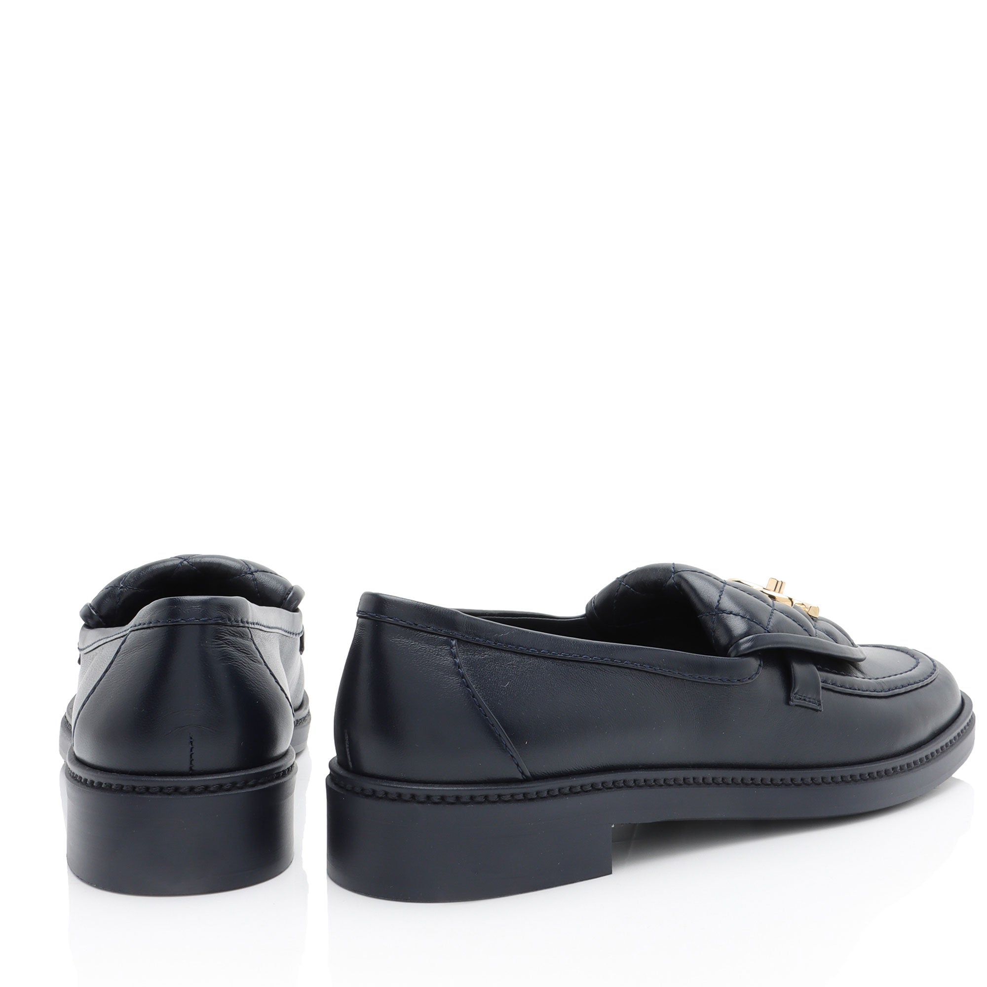 Chanel Lambskin CC Turnlock Loafers - Size 10 / 40