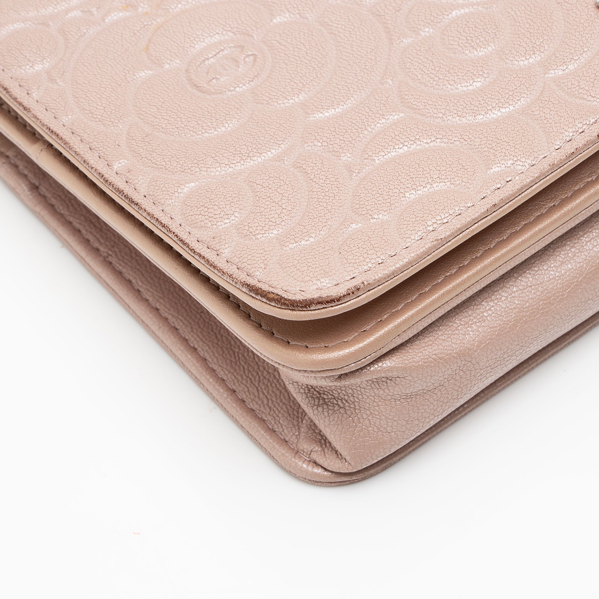 Chanel Lambskin Camellia Wallet on Chain