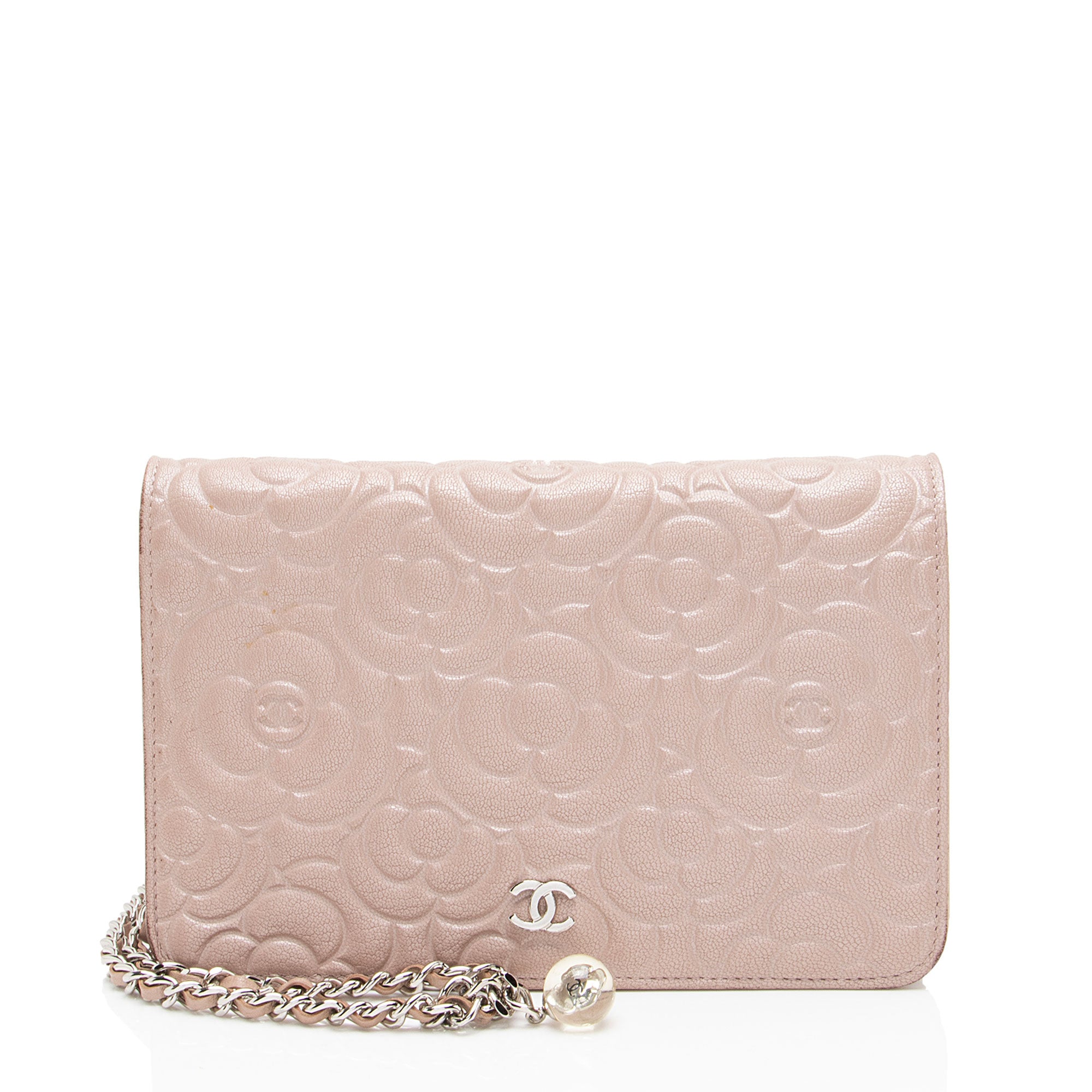 Chanel Lambskin Camellia Wallet on Chain